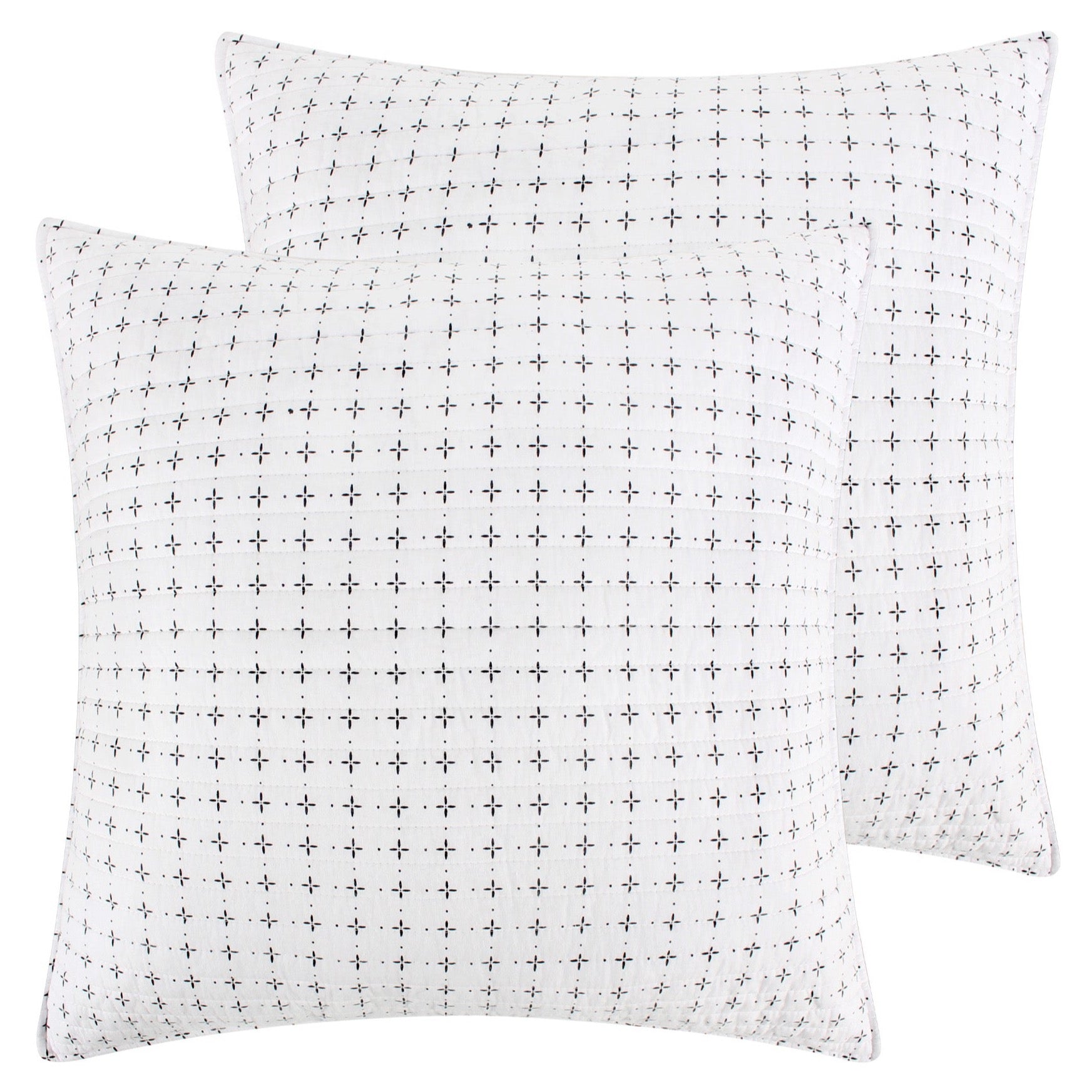 Etrada Euro Sham Pillowcase Set of 2 - Premium 26x26 Inch Decorative Square Pillow Covers for Bedroom, Living Room & Sofa Decor