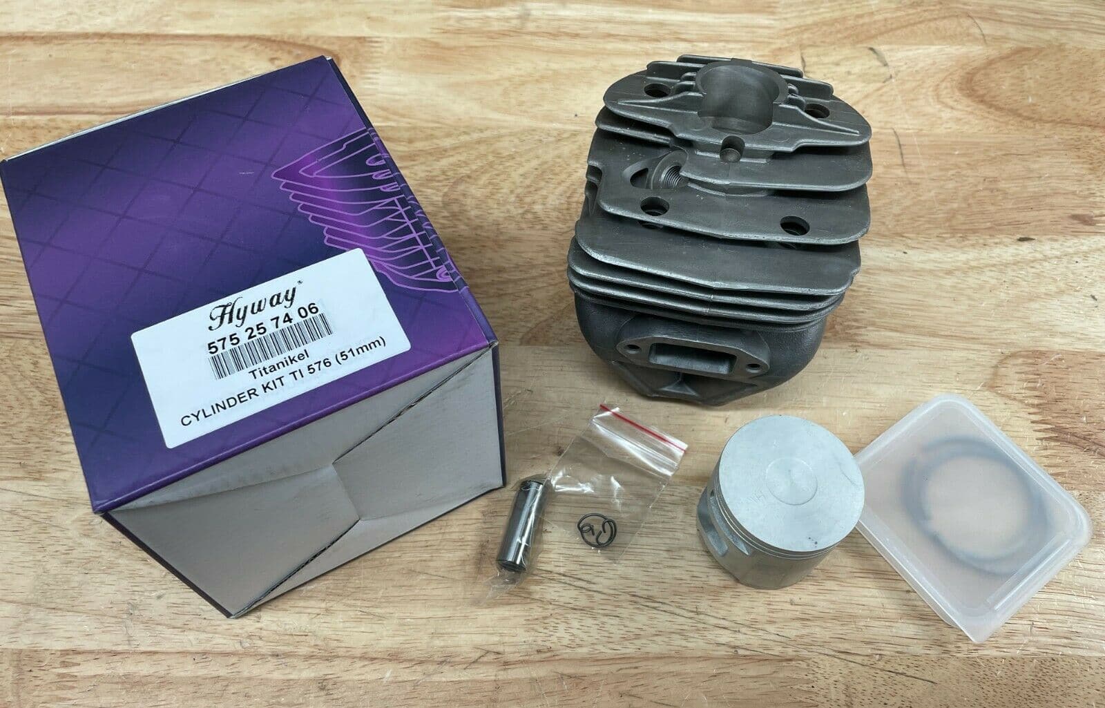 Hyway Titanikel Cylinder Kit for Husqvarna 576 Chainsaw (51mm) - High Performance Replacement Part by Wagners - Perfect for Forestry, Landscaping & DIY Wood Cutting Projects