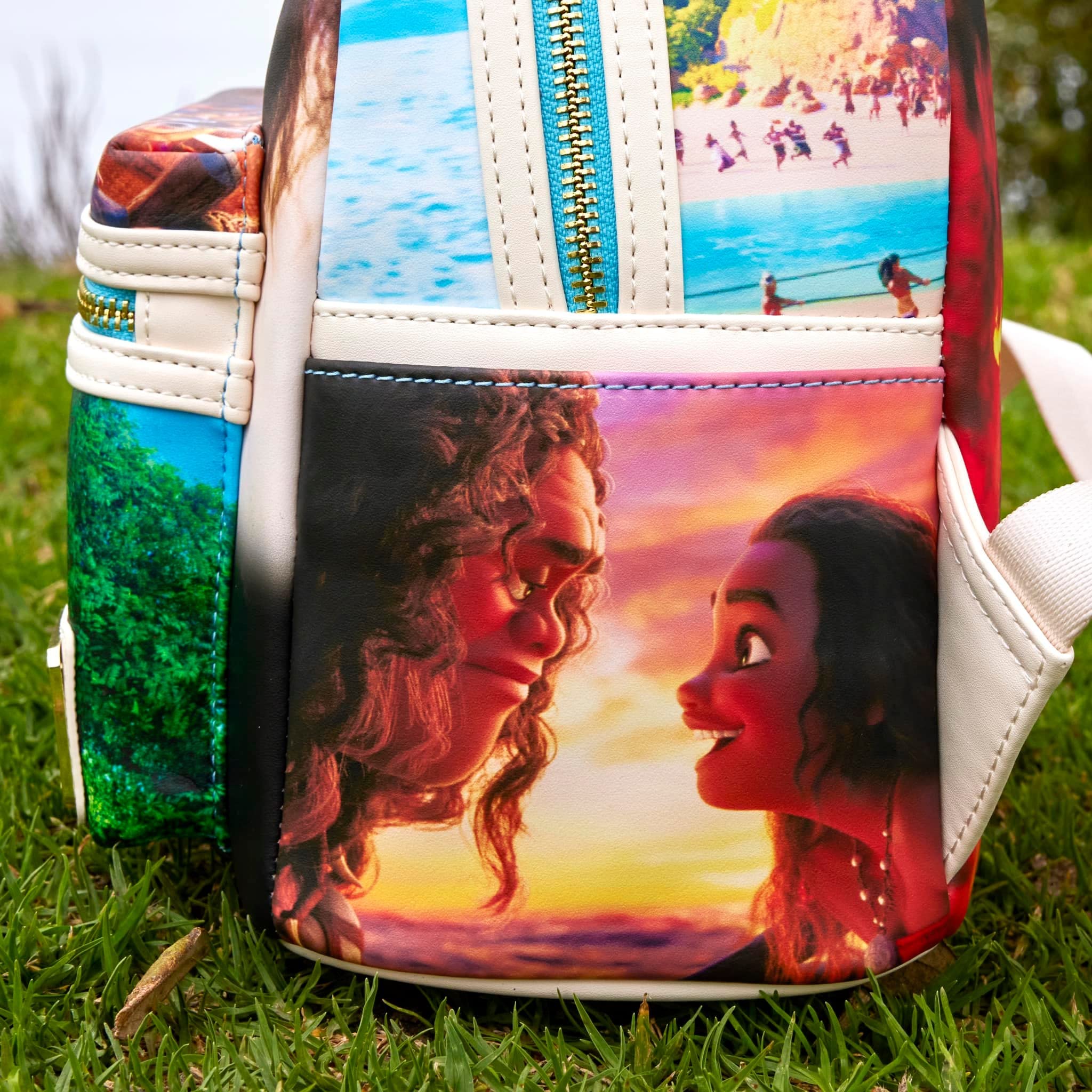 Disney Moana Princess Scene Series Mini Backpack by Loungefly - Waterproof Lightweight Daypack for Women & Teens - Perfect for School, Travel, and Disney Theme Park Visits