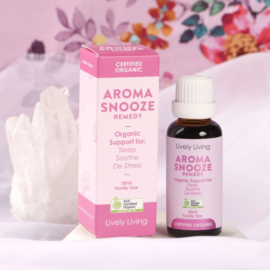Aroma Snooze Organic Essential Oil 30ml - Large Family Size for Relaxation, Sleep & Stress Relief - Perfect for Diffusers, Massage & Aromatherapy