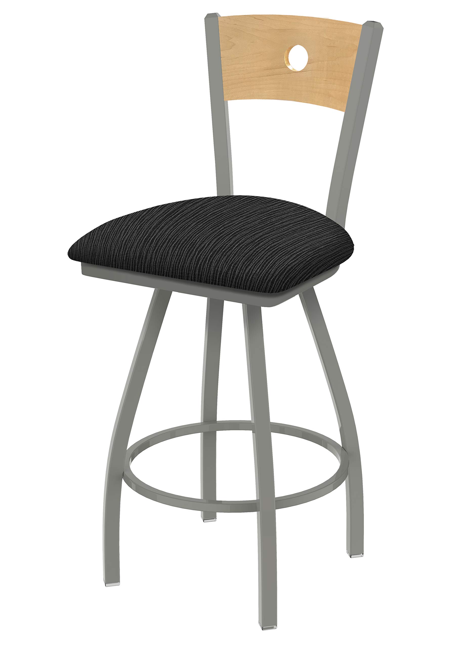 Holland Bar Stool Co. XL 830 Voltaire Swivel Bar Stool - Graph Coal Finish - Adjustable Height Modern Bar Stool for Kitchen Island, Home Bar & Commercial Use