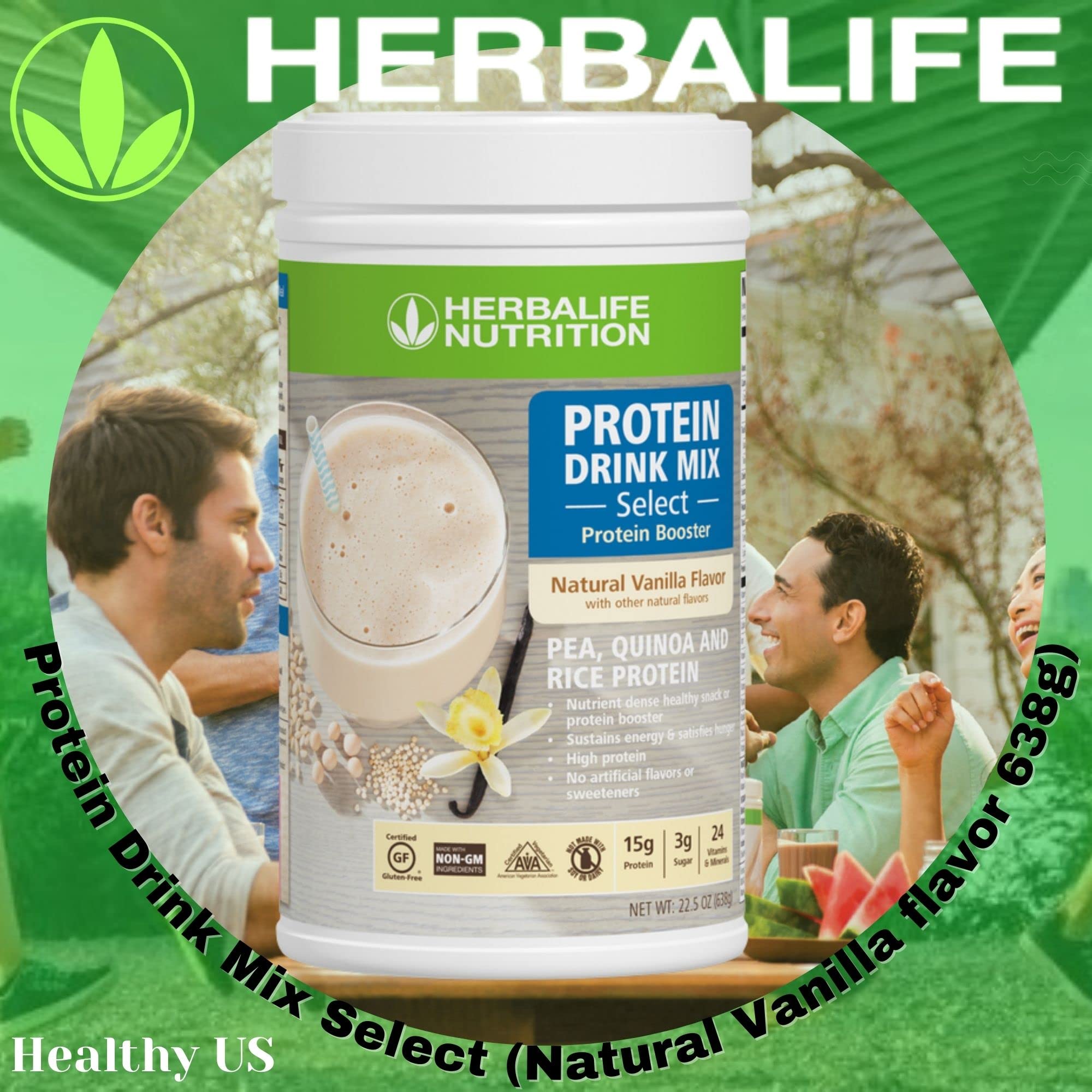 Herbalife DUO: Formula1 Select Natural Vanilla Flavor 810g & Protein Drink Mix 638g - Nutrient-Rich Meal Replacement Shake, Gluten-Free, No Artificial Sweeteners | Perfect for Weight Management, Post-Workout Recovery & Healthy On-The-Go Snacks