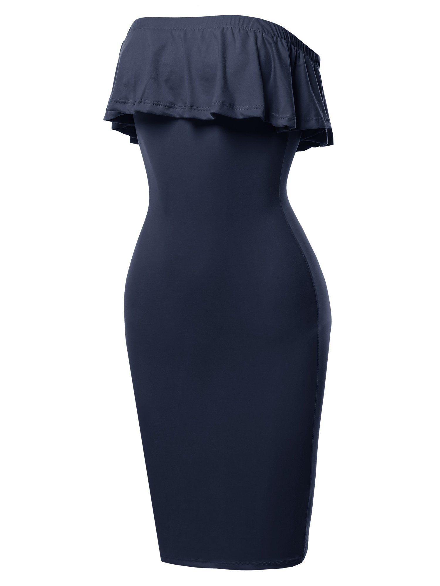 Emma Women's Sexy Off-Shoulder Ruffle Tube Top Flounce Dress - Perfect for Date Night, Beach Vacation & Summer Parties