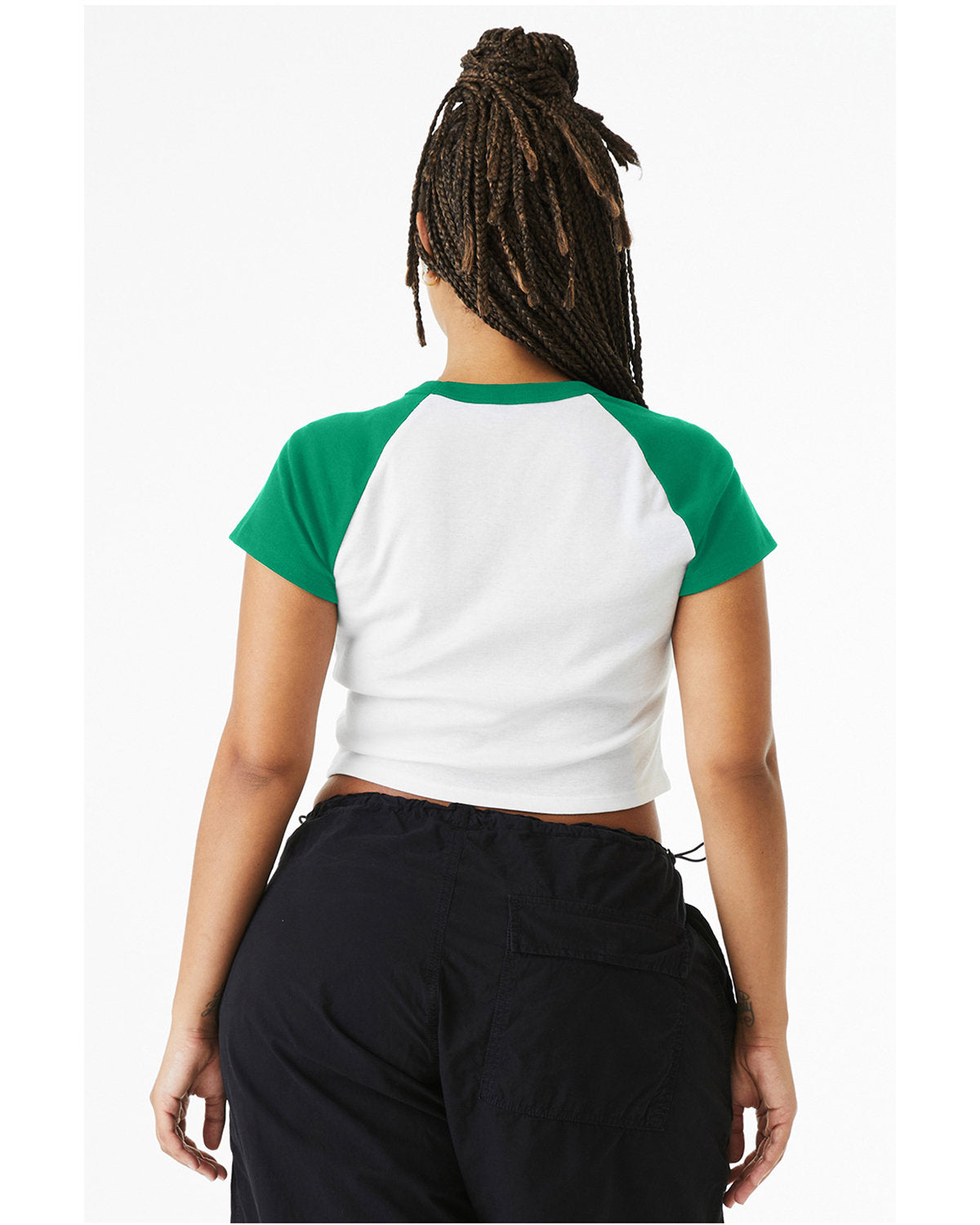 Bella + Canvas 1201 Women's Micro Ribbed Raglan Baby Tee - Soft Comfort Fit Short Sleeve T-Shirt for Casual Wear, Maternity, and Layering