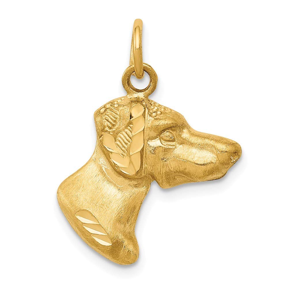 Roy Rose Jewelry 14K Yellow Gold Dog Charm Pendant - Dainty Pet Lover Necklace for Women - Perfect Gift for Dog Owners, Birthday & Anniversary - Wear Daily or Special Occasions
