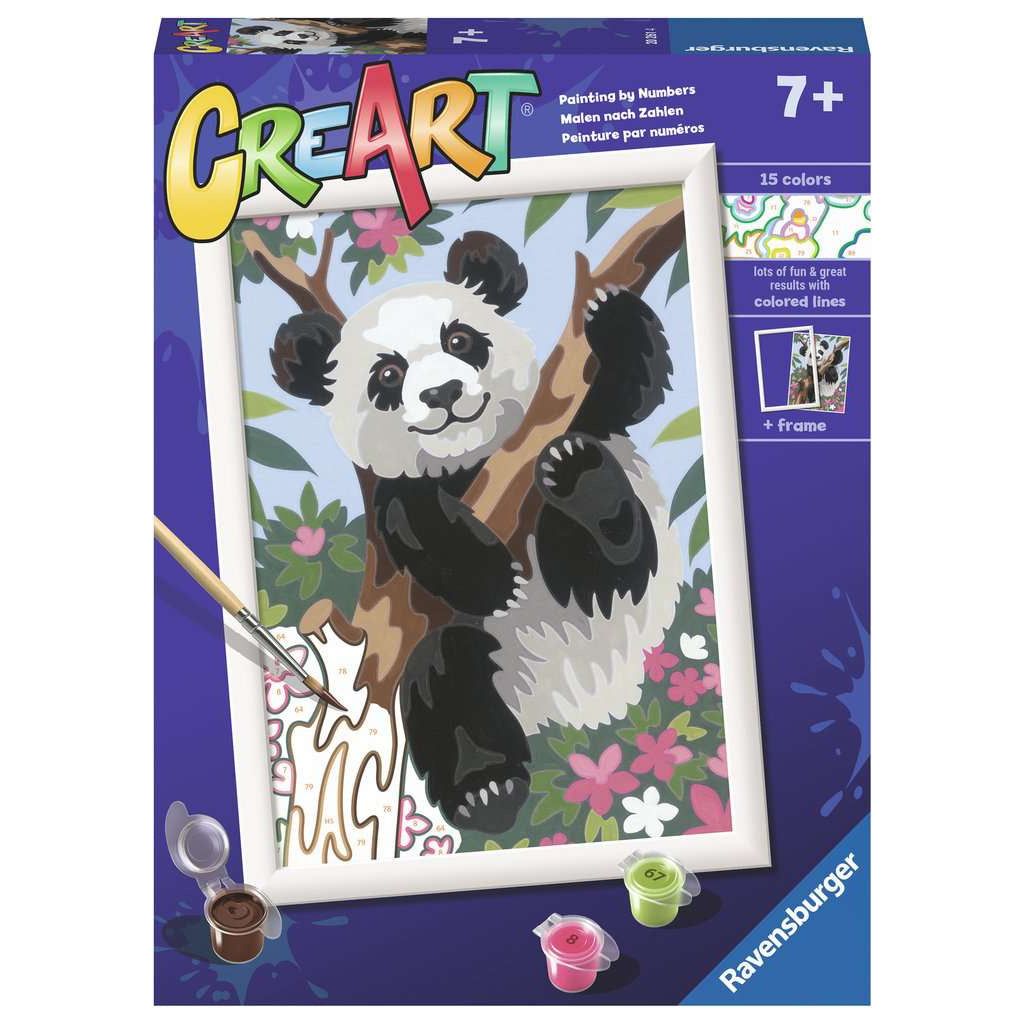 CreArt Playful Panda Plush Toy - Cute & Soft Stuffed Animal for Kids, Perfect for Cuddling, Gifts & Nursery Decor