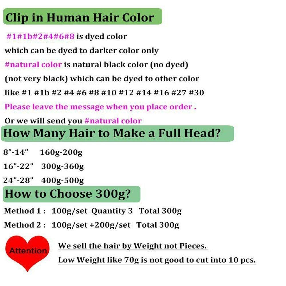 Brazilian Human Hair Clip-in Extensions 18 Inch 100g - Silky Straight Remy Hair, Darkest Brown - Full Head Hair Extensions for Volume & Length - Perfect for Parties, Weddings & Everyday Styling