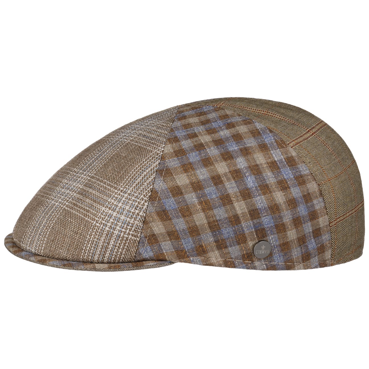 Lierys Patchwork Flat Cap for Men & Women - Vintage Style Newsboy Hat for Outdoor, Casual, and Fashion Use