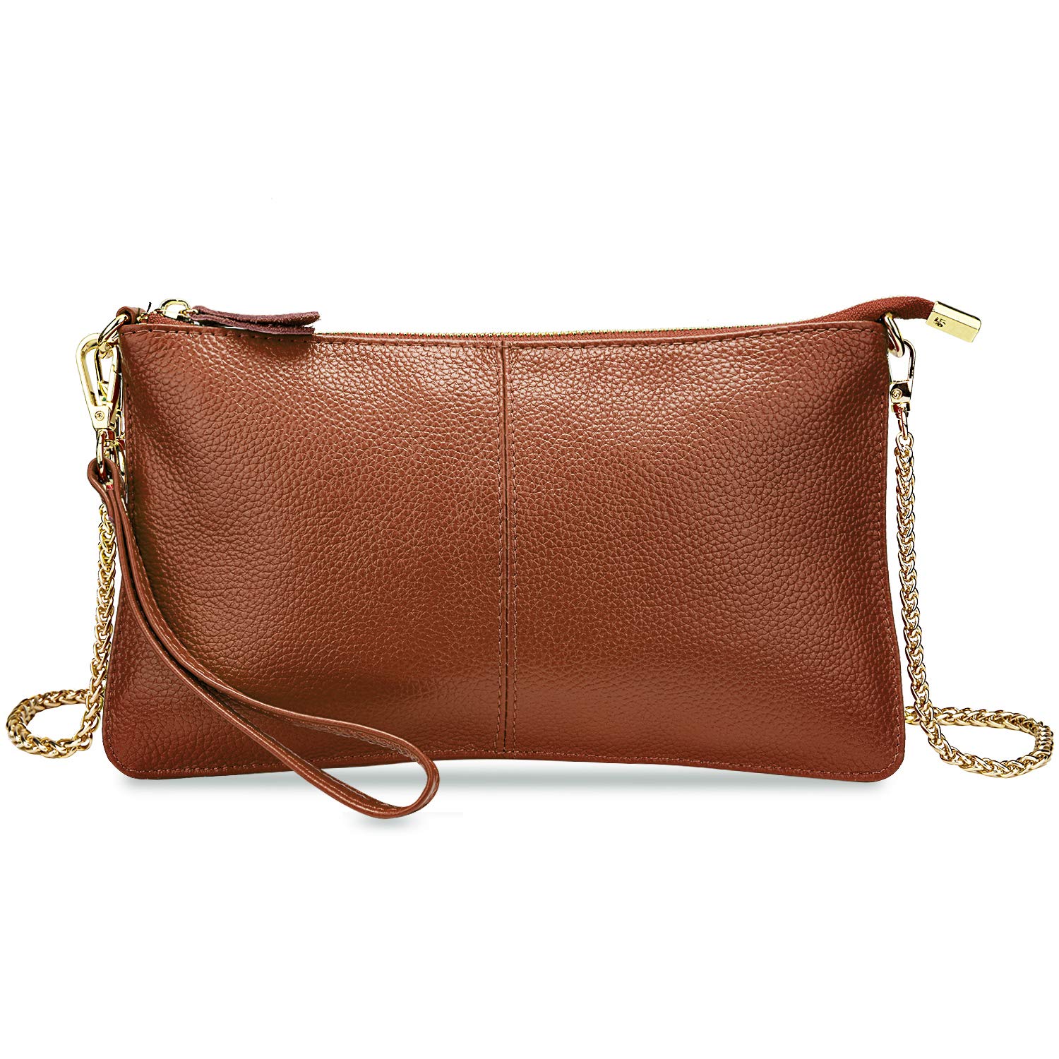 YALUXE Genuine Leather Wristlet Purse for Women - Phone Wallet Crossbody Bag for Daily Use