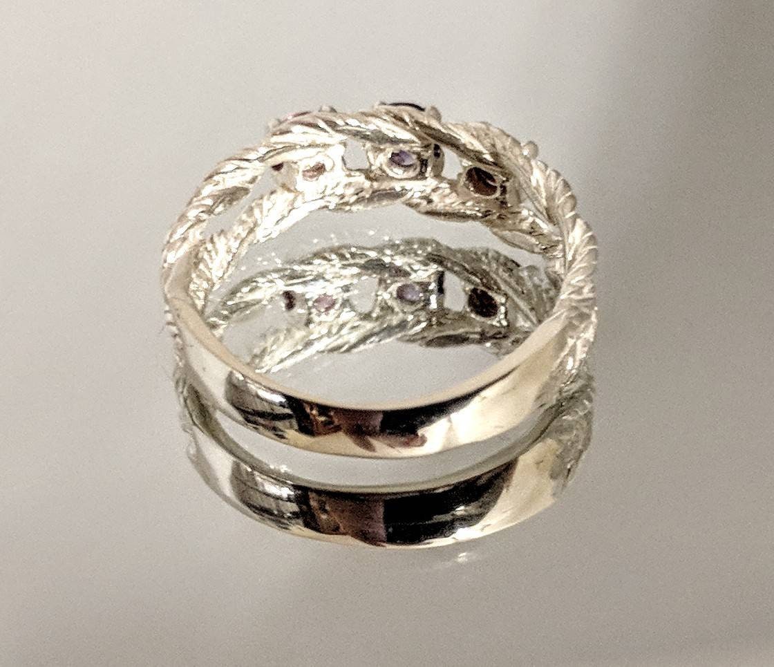 Custom Mothers Ring - Solid Sterling Silver or 14K Gold (White/Yellow/Rose) - 3 to 7 Stone Birthstone Jewelry - Personalized Engraving - Size 7 - Perfect Gift for Mom, Grandma, Birthday & Mother's Day