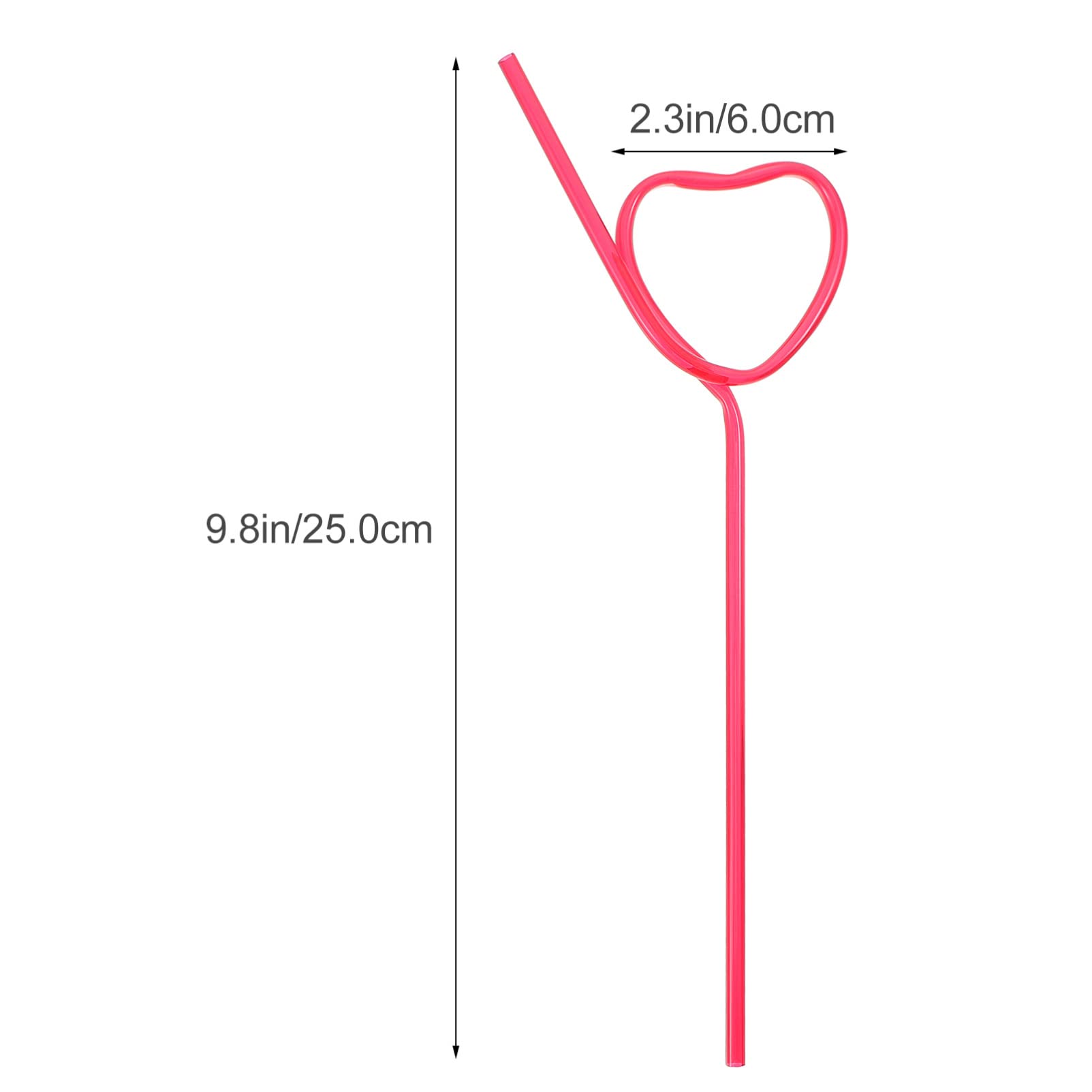 DOITOOL 40pcs Heart Shaped Valentine's Day Straws - Decorative Bendable Drinking Straws for Juice, Coffee, Tea, Beverages - Perfect for Anniversaries, Parties, Weddings & Romantic Celebrations