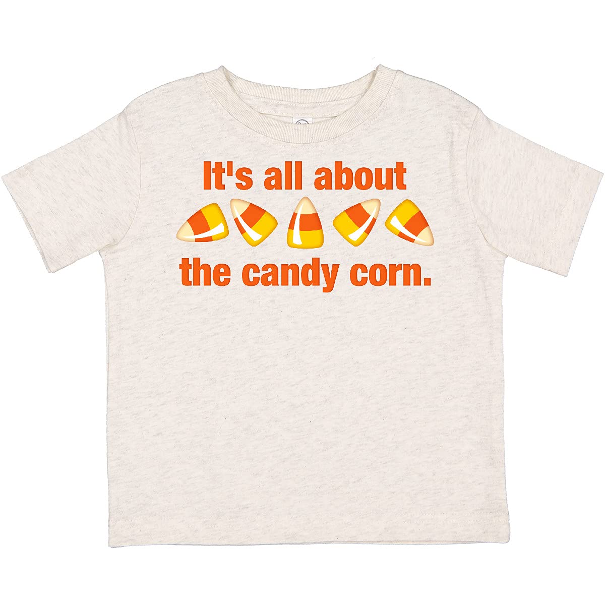 Inktastic All About The Candy Corn Toddler T-Shirt | Cute Halloween Costume for Kids | Perfect for Trick-or-Treating & Fall Festivals