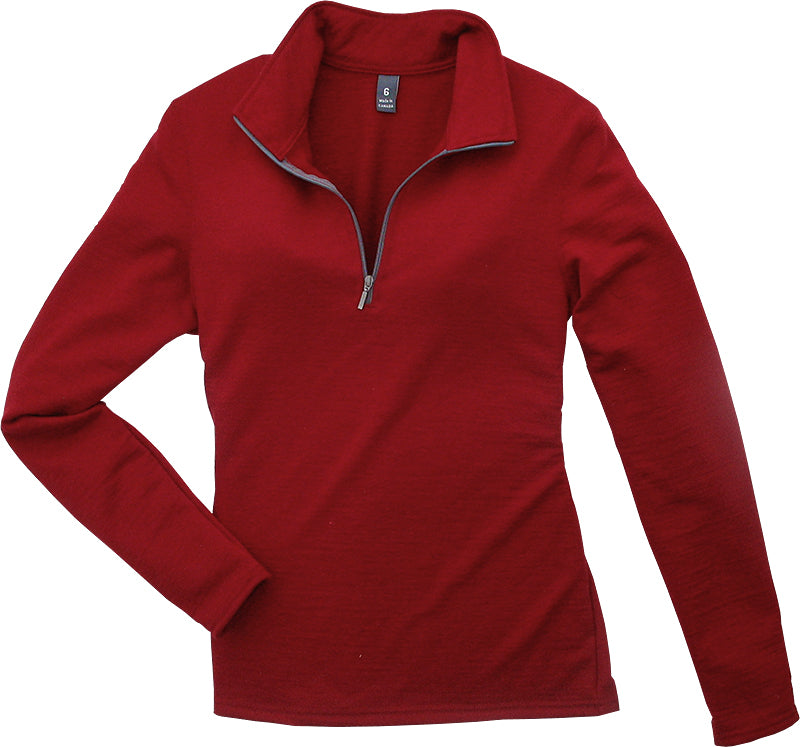 Women's Merino 260 Zip Shirt - Lightweight Wool Base Layer for Hiking, Skiing & Outdoor Activities