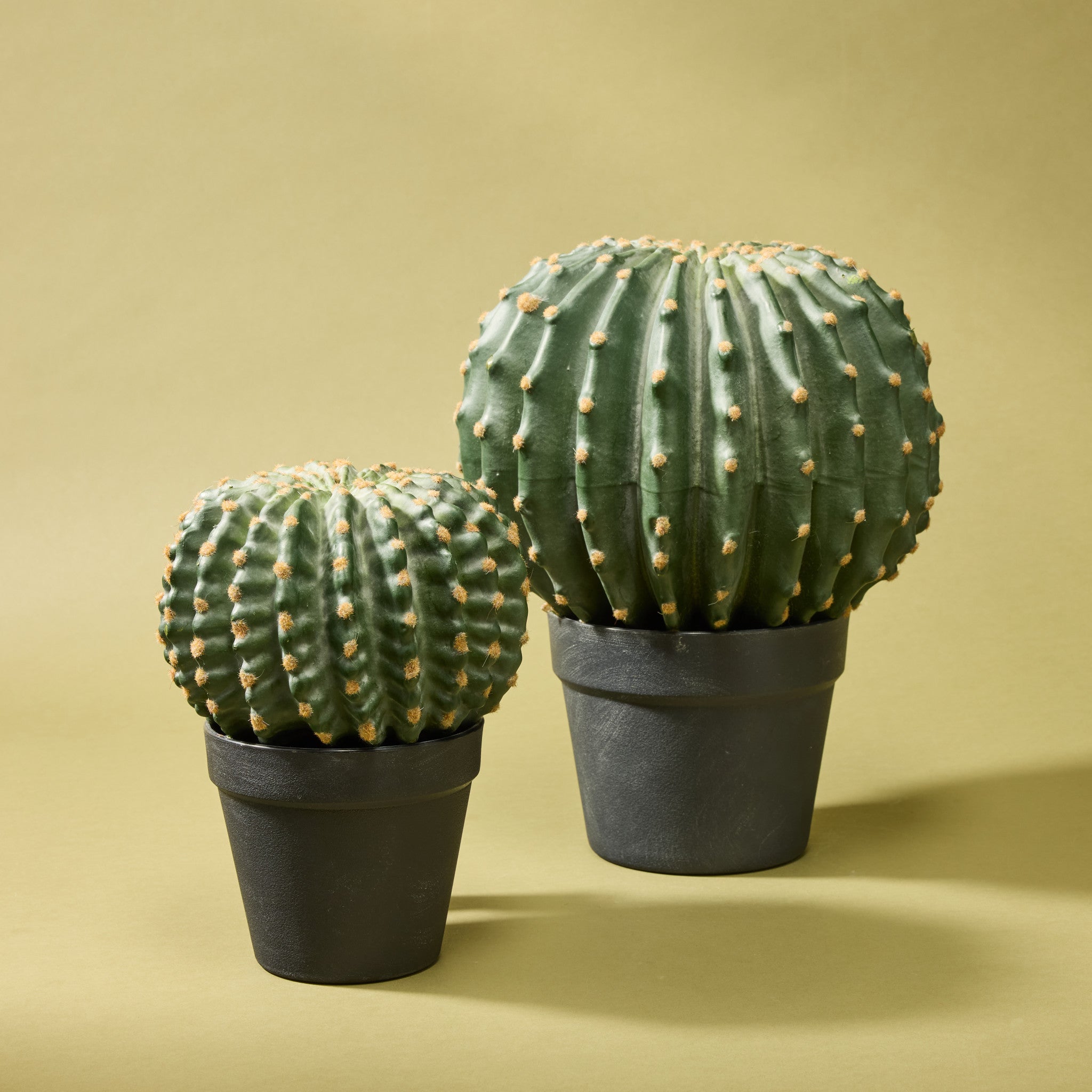 22cm Realistic Faux Barrel Cactus Artificial Plant - Perfect for Home Decor, Office Desk, and Indoor Greenery