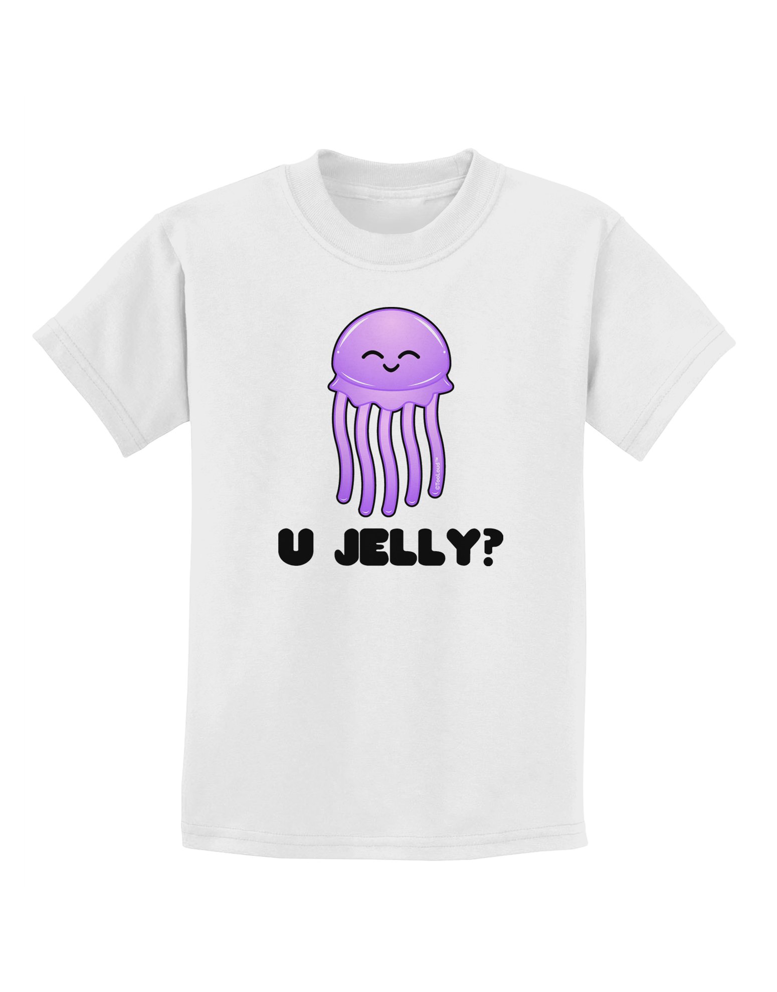 TooLoud U Jelly Cute Jellyfish Kids T-Shirt - Soft & Comfortable Graphic Tee for Boys & Girls - Perfect for School, Playdates & Family Outings