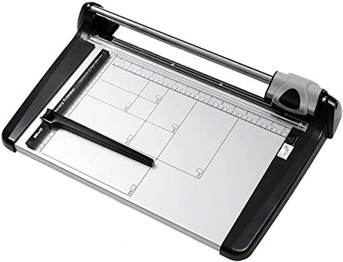 Premium A4 Manual Paper Cutter with Metal Blade - Silver Office & Craft Paper Trimmer for Photos, Postcards, Work Permits | Portable Document & Photo Cropper for Home, Office & Scrapbooking Use