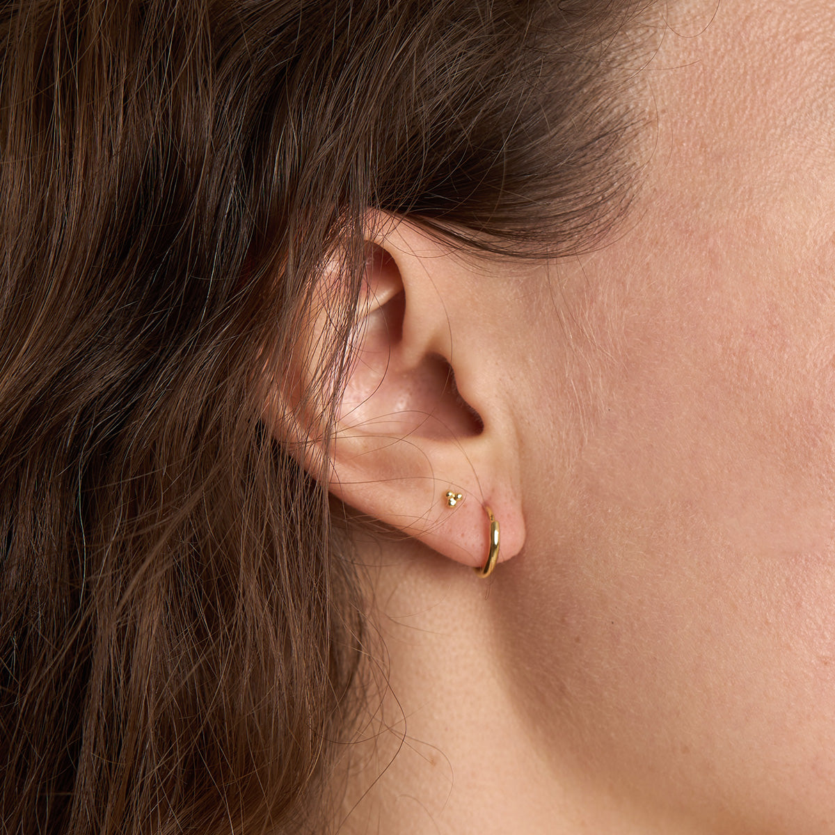 14K Gold Huggie Hoop Earrings for Women - Minimalist Round Huggies for Everyday Wear, Gift for Her, Perfect for Work, Date Night & Casual Outfits
