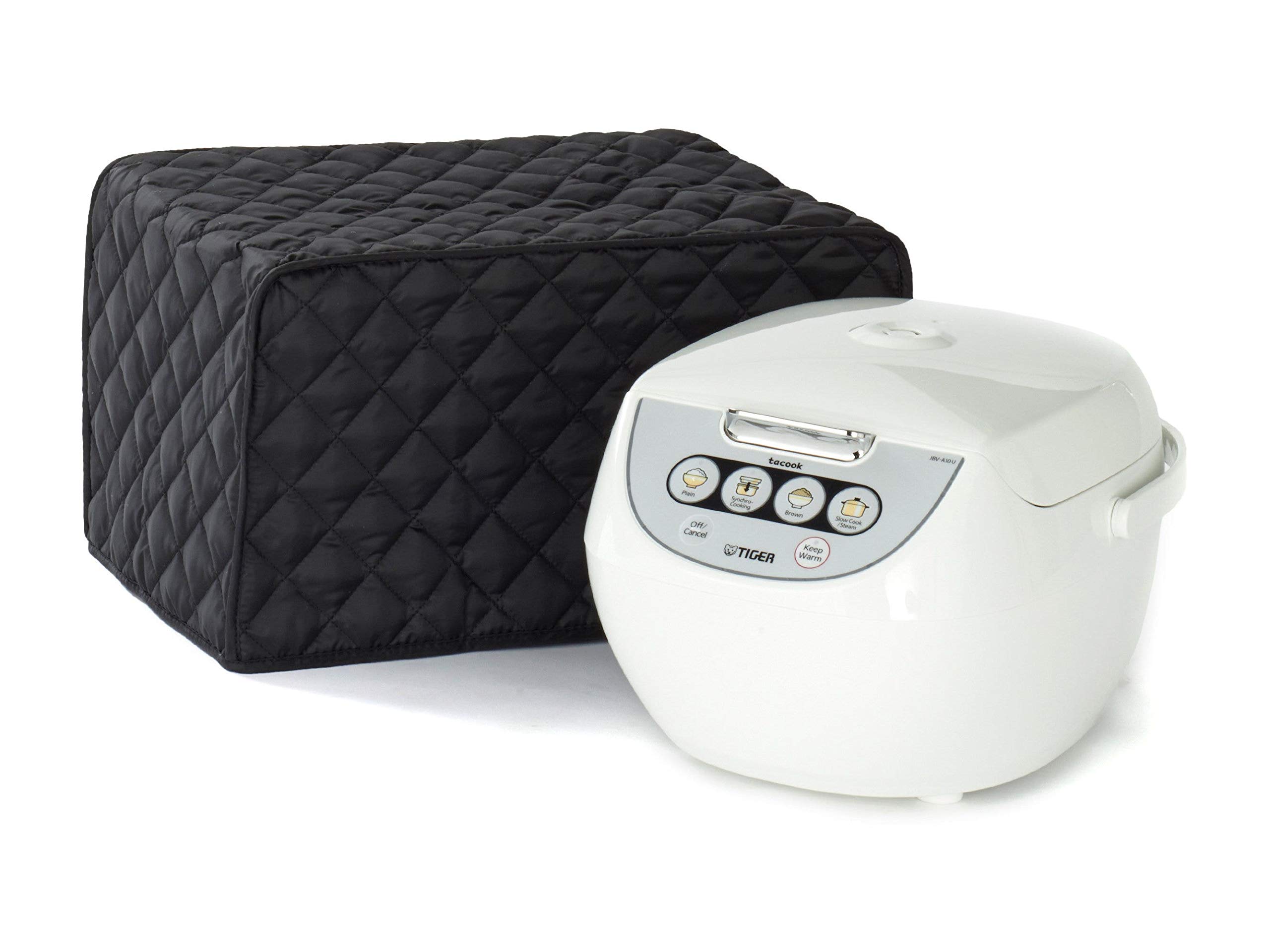 Covermates Keepsakes Rice Cooker Cover – Dust Protection, Stain Resistant & Washable Appliance Cover – Black – Perfect for Kitchen, Dorm & Office Use