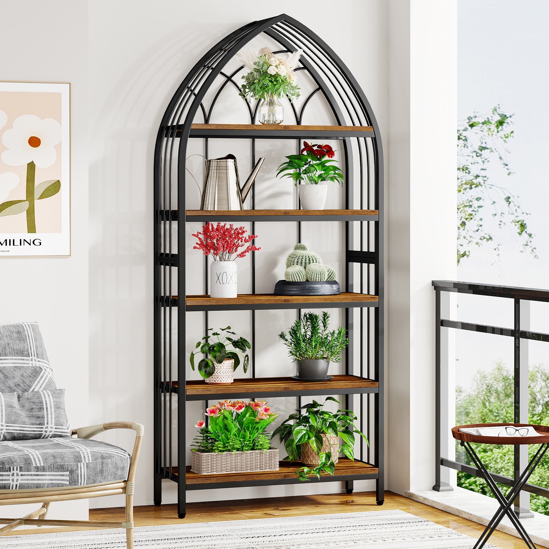 5 Tier Plant Stand for Indoor Outdoor - 74.8