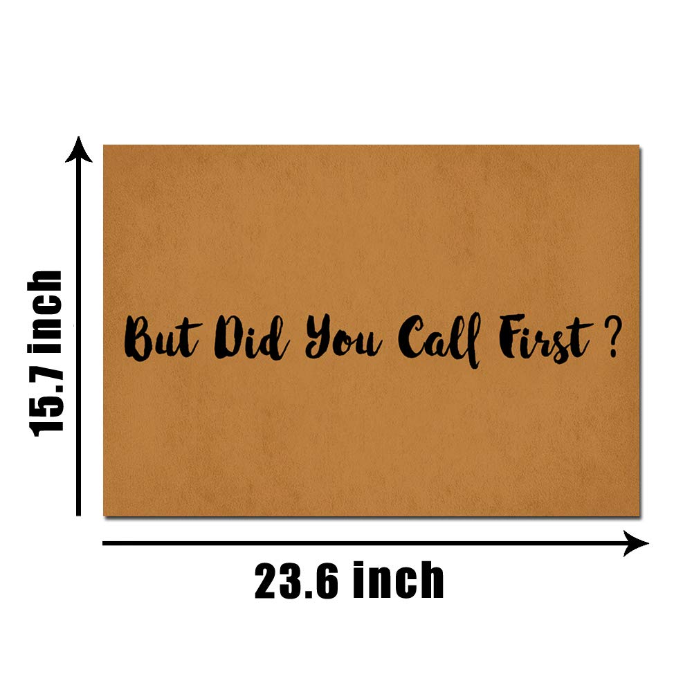 Jackey&Smith Welcome Doormat - Non-Slip Entryway Floor Mat for Front Door, Outdoor Balcony - 23.6x15.7 Inch Felt Fabric - Perfect for Home, Office & Apartment Entrance
