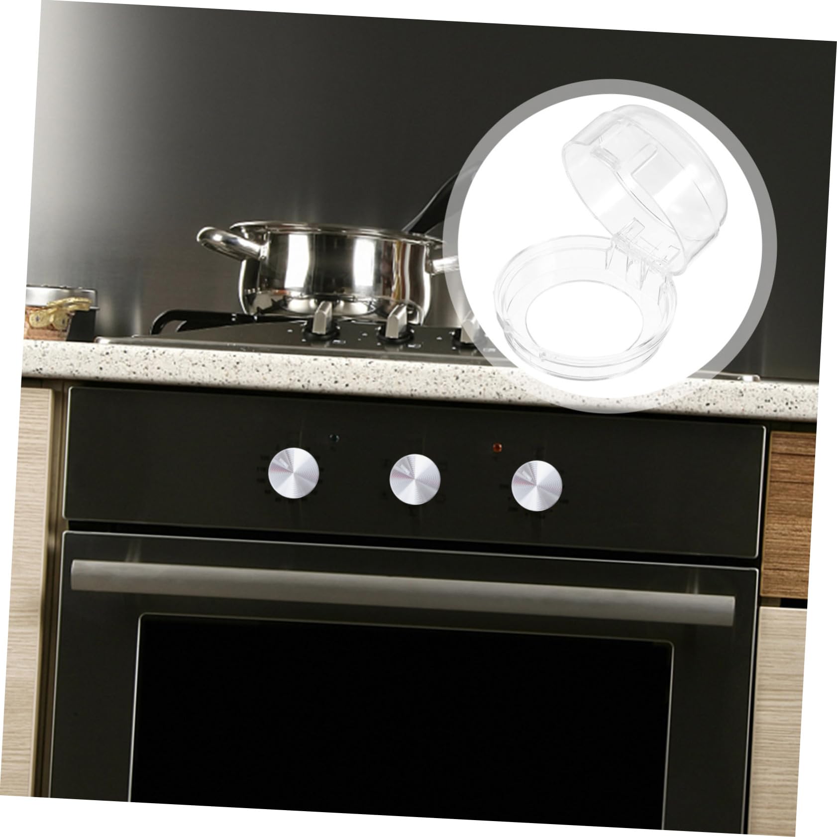 OSALADI 60-Piece Child Safety Stove Knob Covers - Heat-Resistant Plastic Gas Cooktop Switch Protectors for Toddler Proofing - Perfect for Baby Proofing Kitchens & Preventing Accidental Stove Ignition