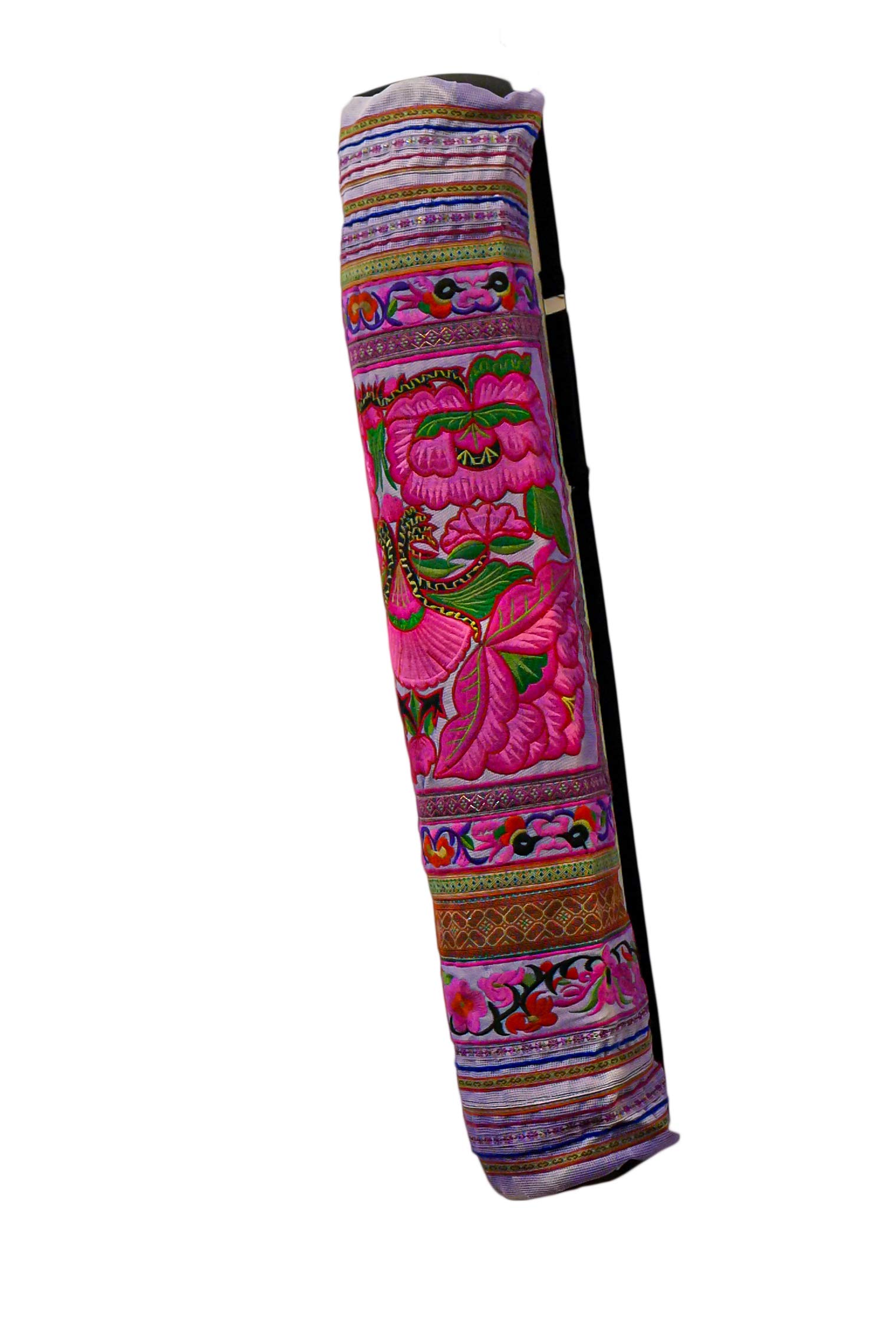 CCcollections Yoga Mat Bag with Adjustable Strap - Bohemian Embroidered Pilates Mat Carrier for Women, Perfect for Gym, Studio & Travel