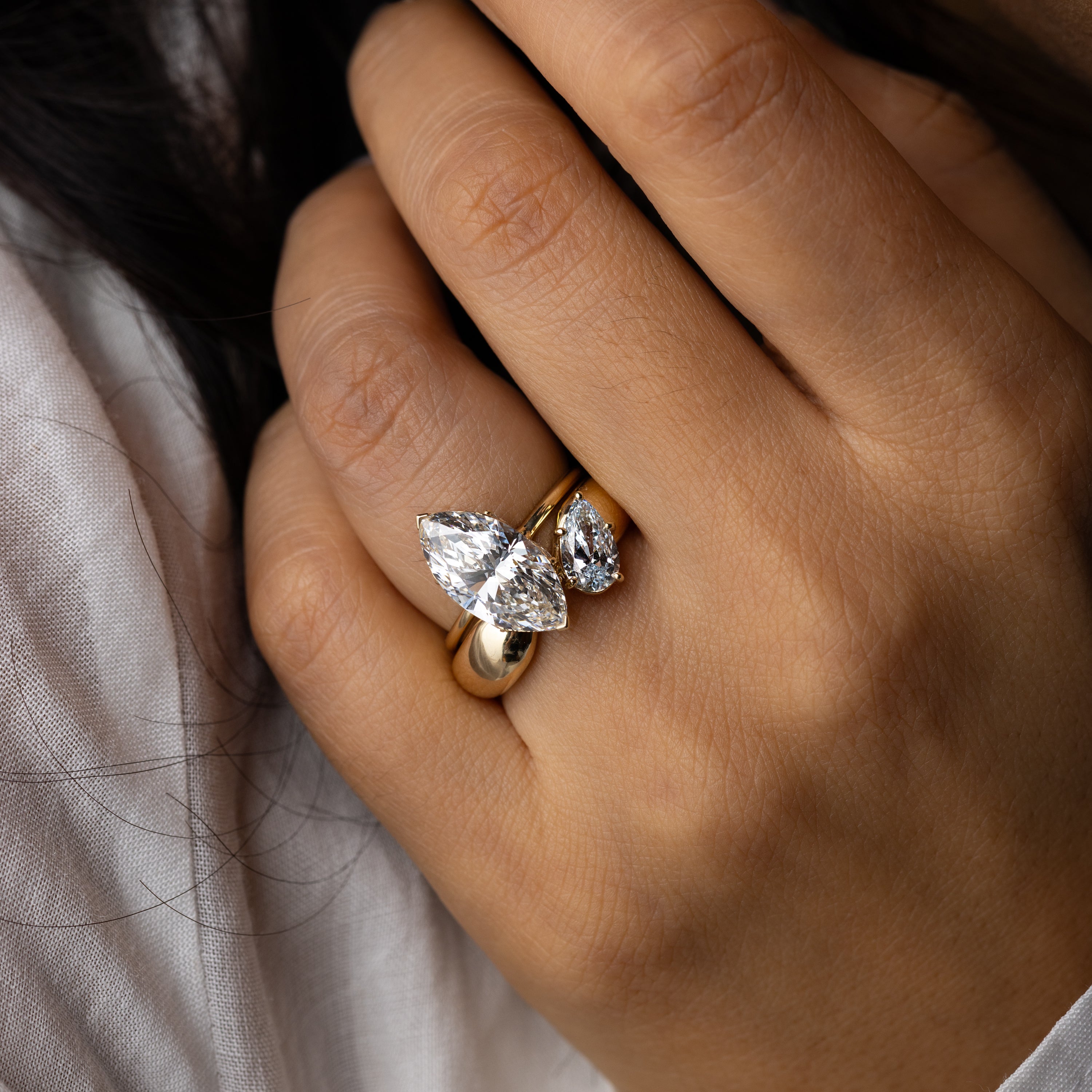 Elegant Marquise Cut Allusion Ring for Women - Vintage Inspired Jewelry for Engagement, Wedding & Special Occasions
