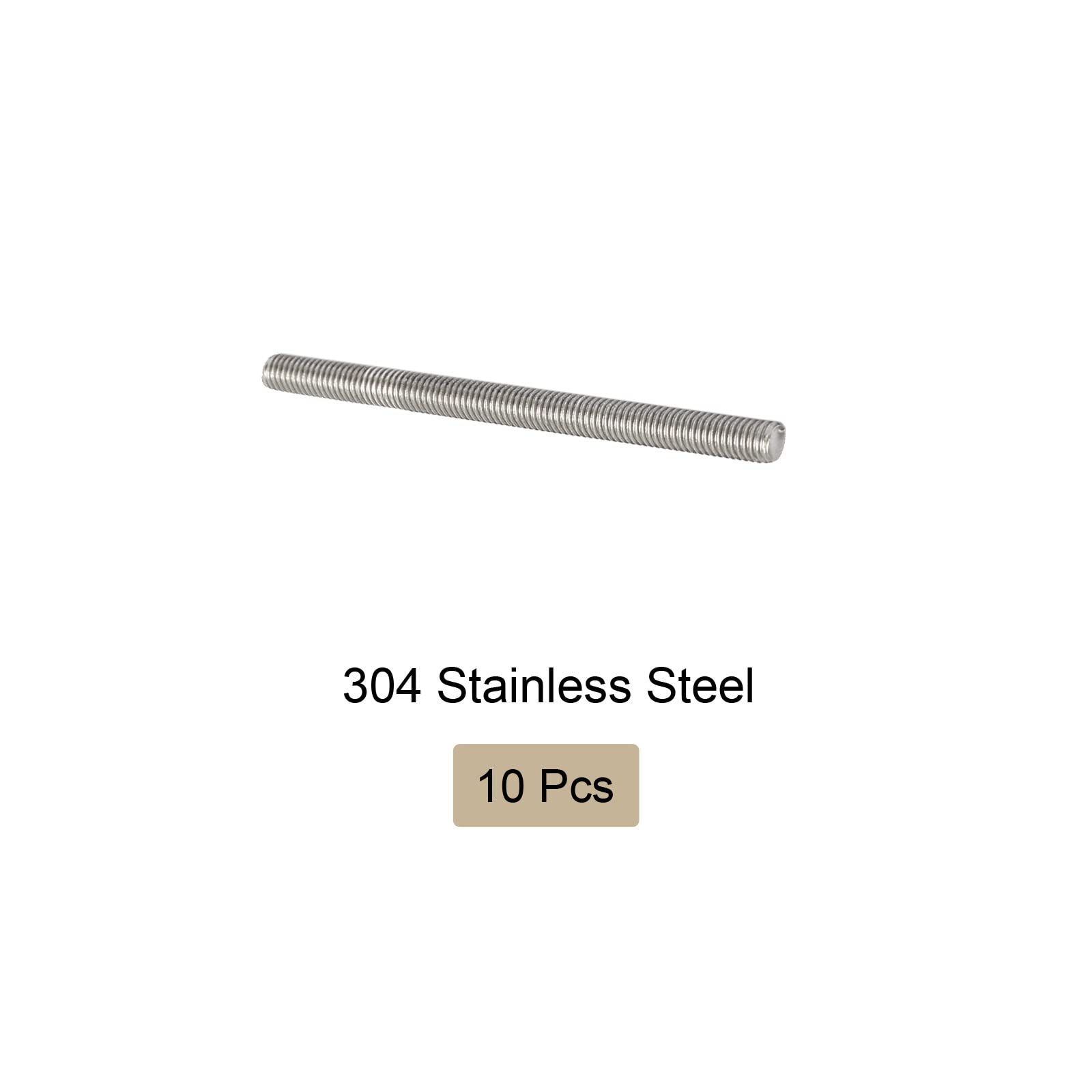 Stainless Steel Threaded Rod M5x80mm - 10 Pack for Clamps & U-Bolts
