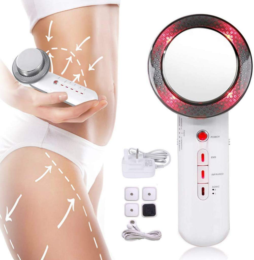 3 in 1 Ultrasonic Cavitation Machine - EMS Body Slimming, Infrared Skin Care & Fat Removal Massager for Weight Loss & Cellulite Reduction | Perfect for Home Spa, Beauty Salon & Body Contouring Treatments