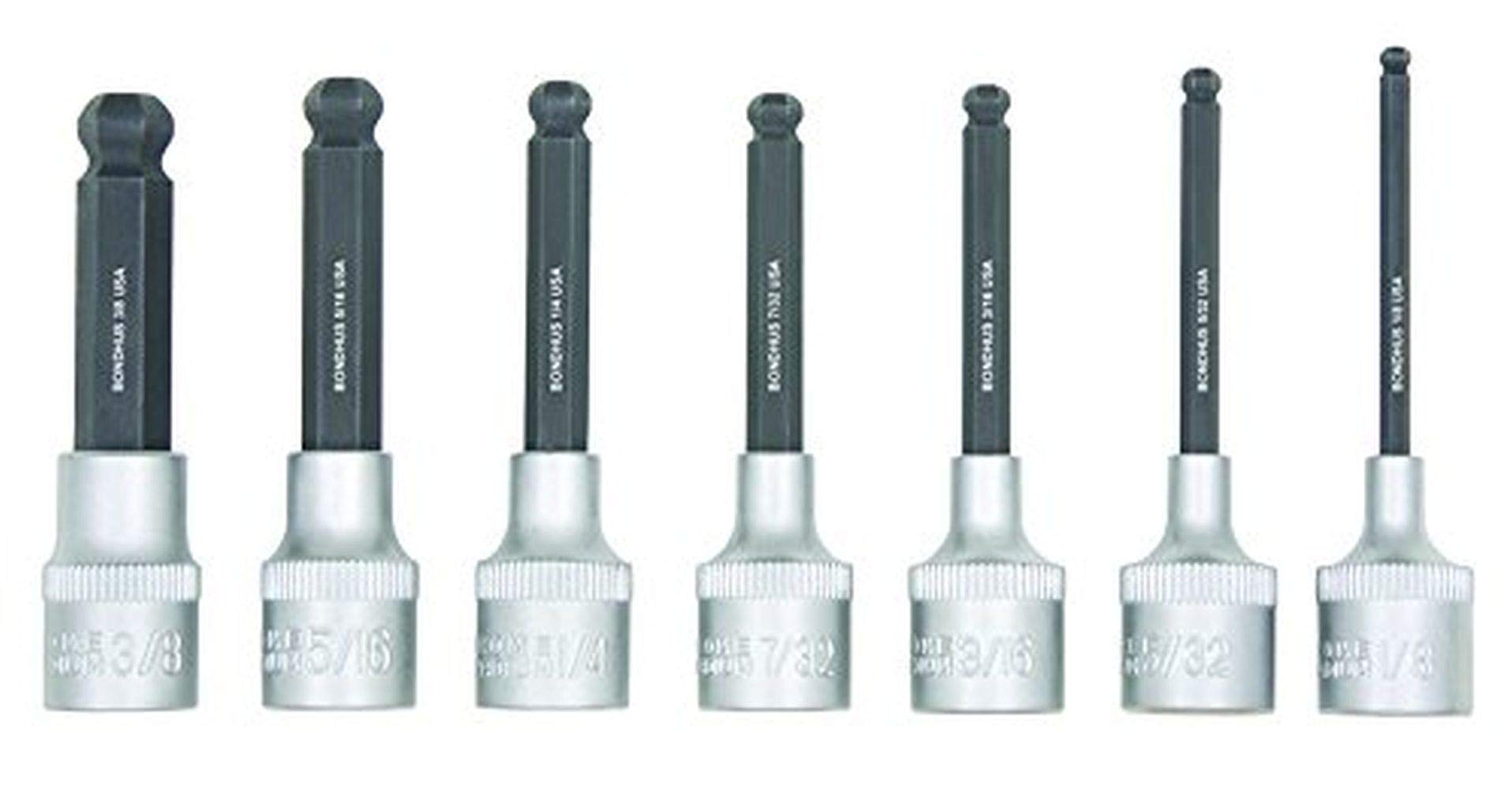 Bondhus 43445 7-Piece ProHold Ball End Hex Bit Socket Set with ProGuard Technology - 2