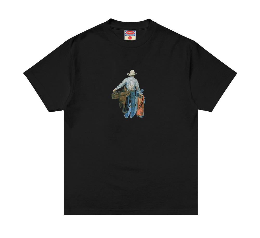 Vintage Cowboy Graphic T-Shirt for Men - Western Style Cotton Tee for Casual Wear & Country Rodeo Events