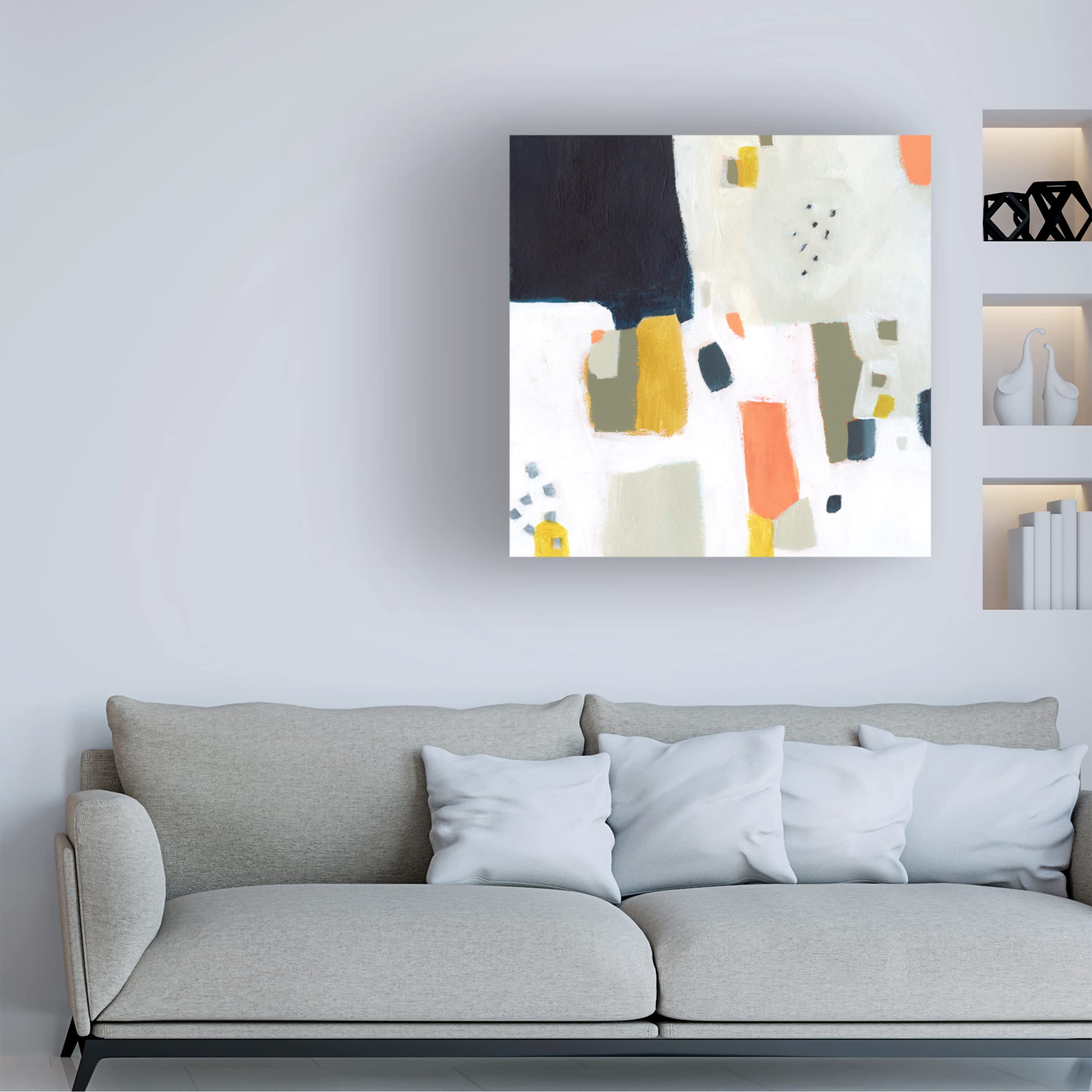 Victoria Borges 'Spangle II' Canvas Wall Art Print - Modern Abstract Painting for Living Room, Bedroom & Office Decor