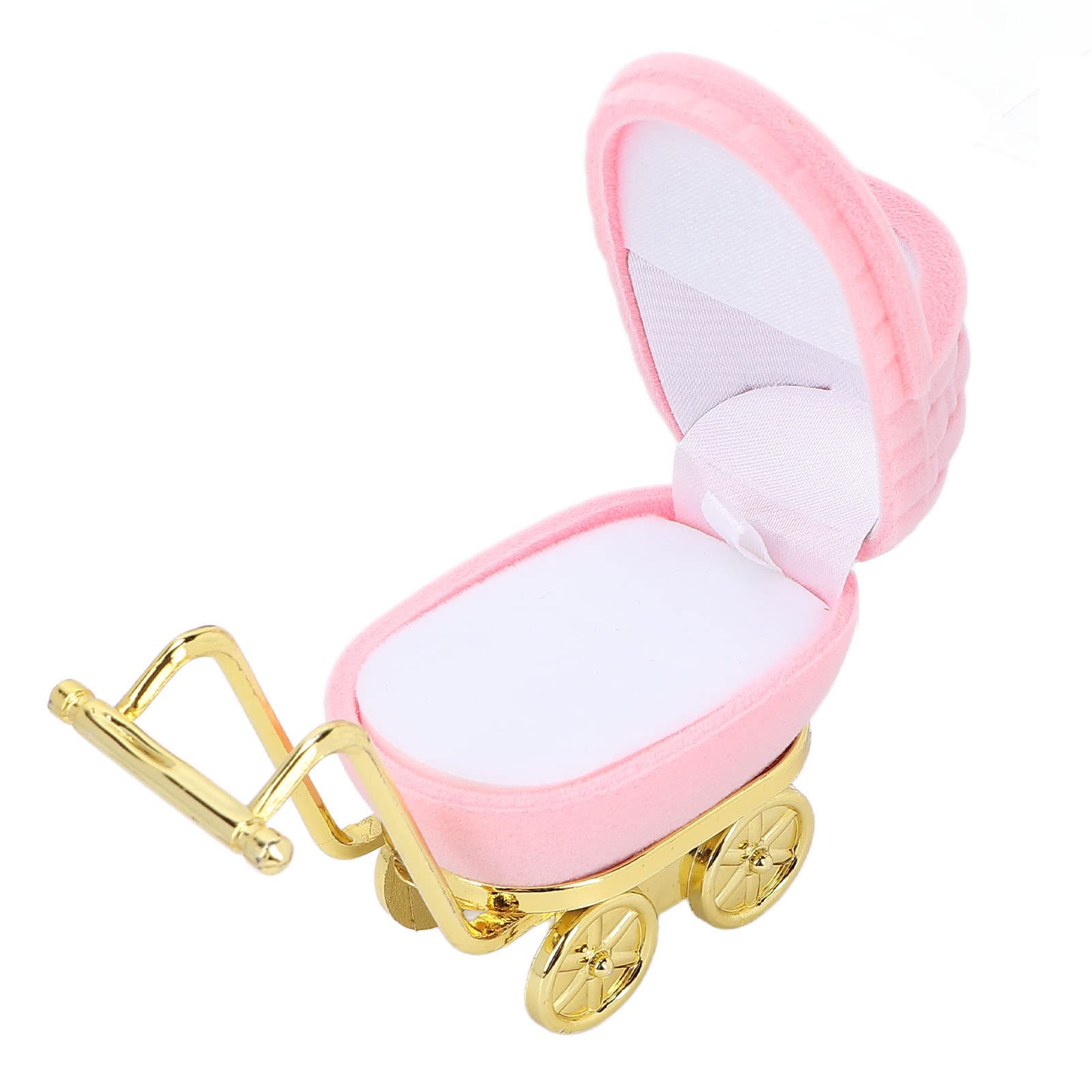 Pink Baby Carriage Jewelry Organizer - Cute Decorative Holder for Baby Teeth, Rings & Earrings | Perfect for Nursery Decor, Baby Shower Gifts & Jewelry Storage