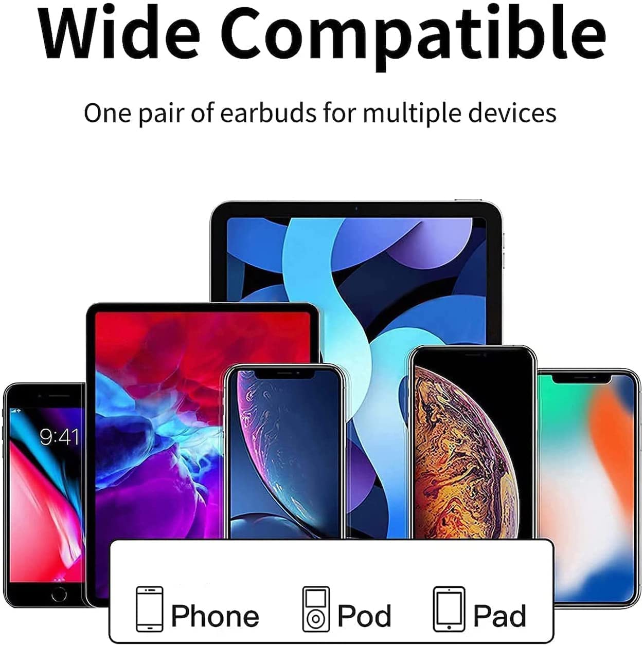 Mr. Pen HiFi Stereo Wired Earphones with Built-in Mic & Volume Control | Compatible with iPhone 14/13/12/11/X/XS/XR/8/7 | Perfect for Music, Gaming & Calls