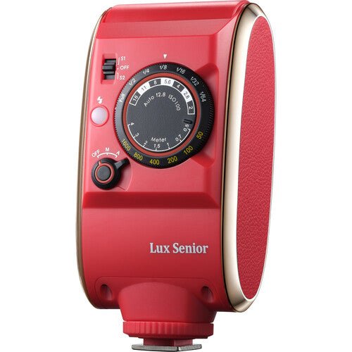 Godox Lux Senior Retro Camera Flash (Red) - Vintage Style Flash for DSLR & Mirrorless Cameras - Perfect for Wedding, Portrait & Street Photography