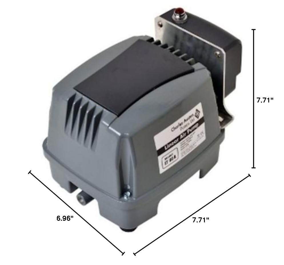 Blue Diamond ETA 100 Septic or Pond Linear Diaphragm Air Pump with Built-in Alarm - High-Efficiency Aeration for Wastewater Treatment, Aquaculture & Hydroponics Systems