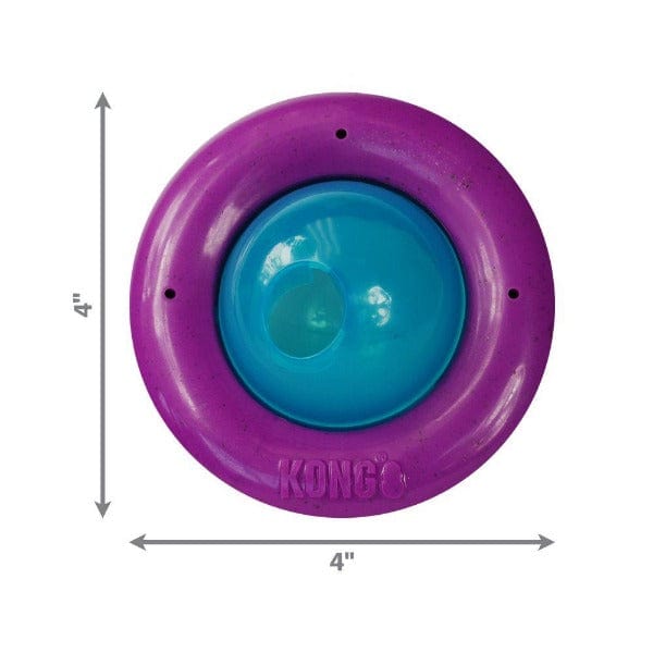 KONG Infused Gyro Treat Dispensing Cat Toy - Interactive Pet Toy for Indoor Cats, Fun Treat Dispenser for Playtime & Training - Perfect for Boredom Relief & Mental Stimulation