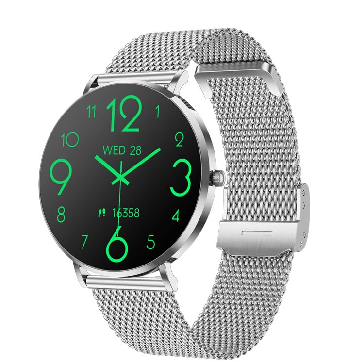 Violeva Arista Smart Watch - Fitness Tracker with Heart Rate Monitor, Sleep Tracking, Waterproof Activity Watch for Men & Women - Perfect for Running, Swimming & Daily Use (Silver)