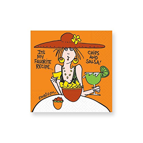 Premium Chips and Salsa Cocktail Napkins - 50 Pack Party Supplies for Mexican Fiesta, Game Night & Cinco de Mayo Celebrations