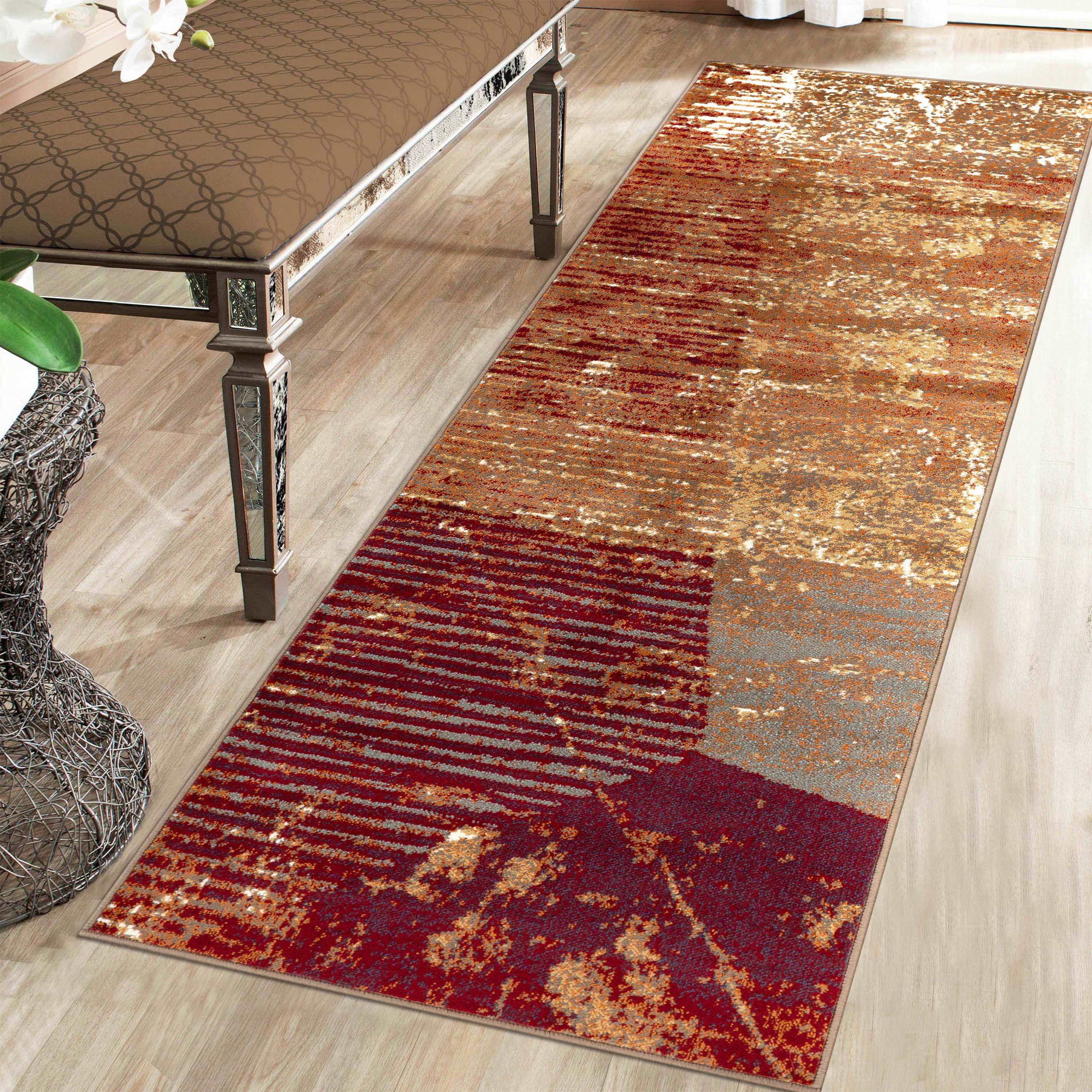 Abstract Contemporary Indoor Area Rug or Runner - Modern Home Decor for Living Room, Bedroom, Office | Mabel