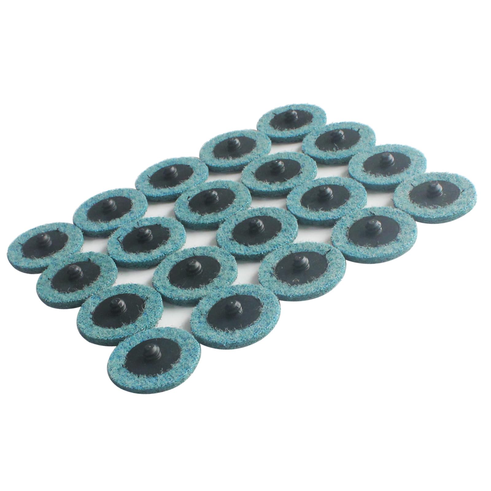 20 Pcs 2'' Surface Conditioning Discs - Roll Lock Quick Change Sanding Discs, Fine Deburring Wheels for Die Grinder & Rotary Tool (Blue: 180#-240#) - Perfect for Metal Polishing, Wood Sanding & DIY Projects