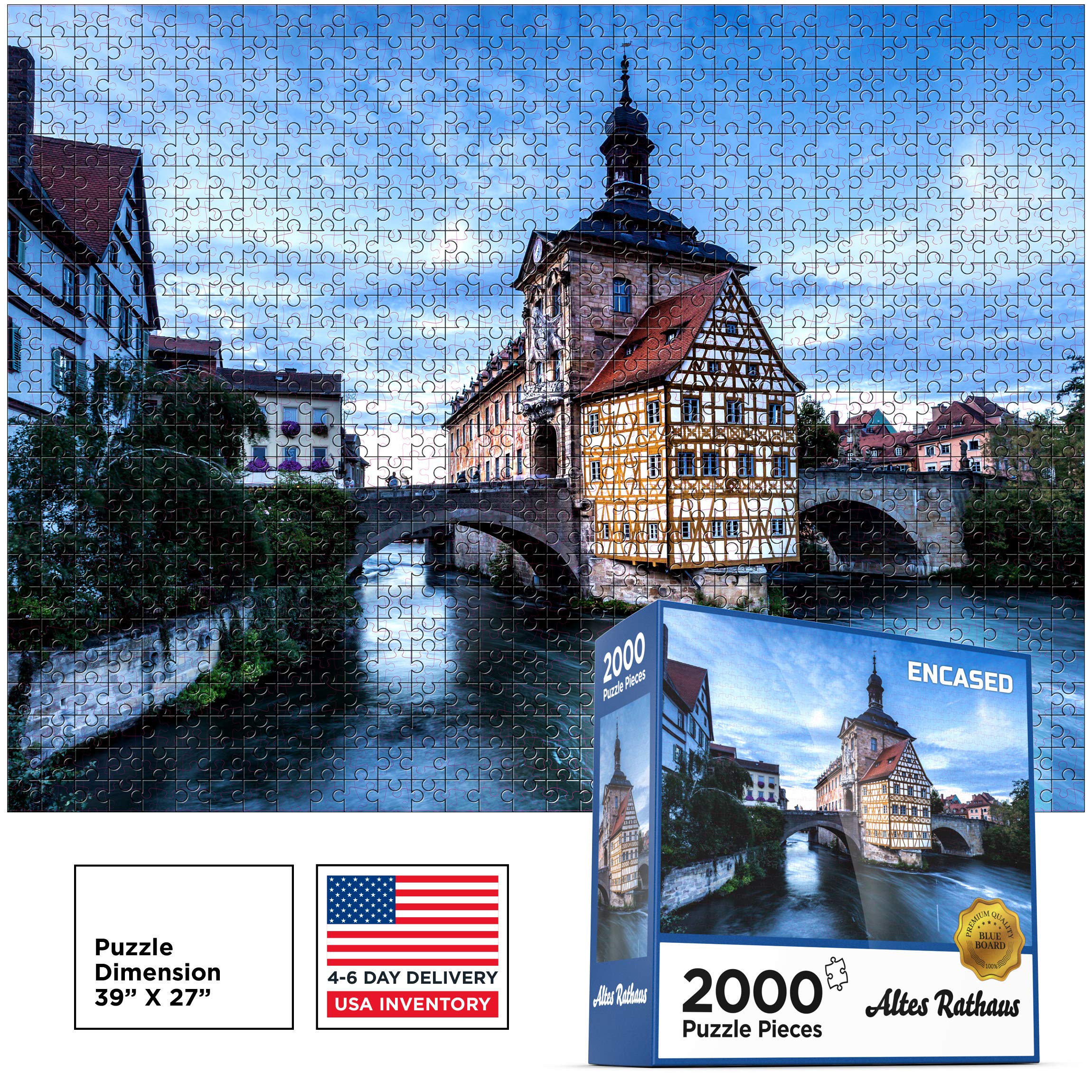 2000 Piece Jigsaw Puzzle for Adults & Teens - Large Puzzle of Altes Rathaus Old Town Hall - Perfect for Family Game Night, Stress Relief & Home Decor
