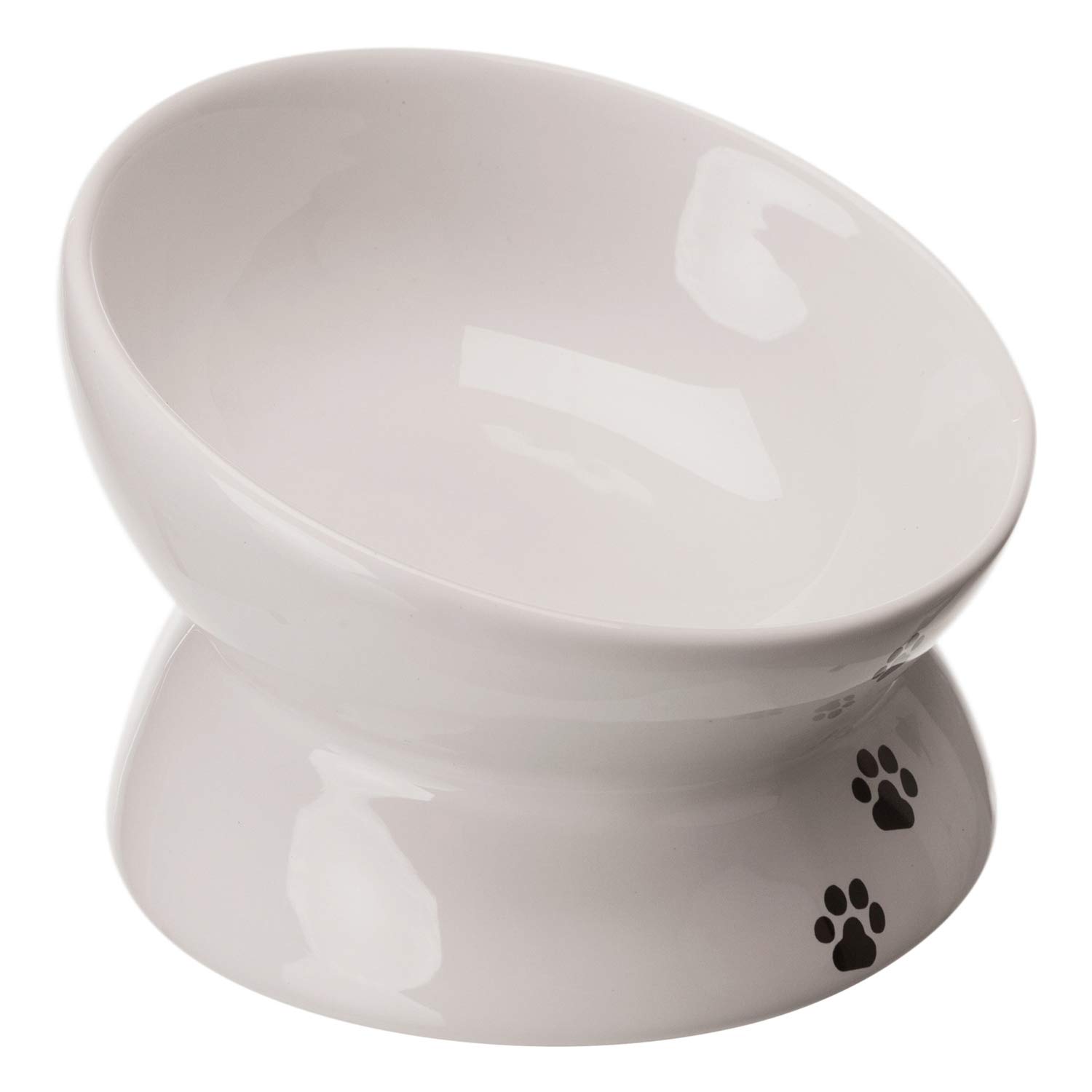 Premium Ceramic Cat Feeder with Non-Slip Base - Elevated Cat Bowl for Healthy Digestion - Perfect for Kittens & Adult Cats - Ideal for Home, Kitchen, or Pet Feeding Station