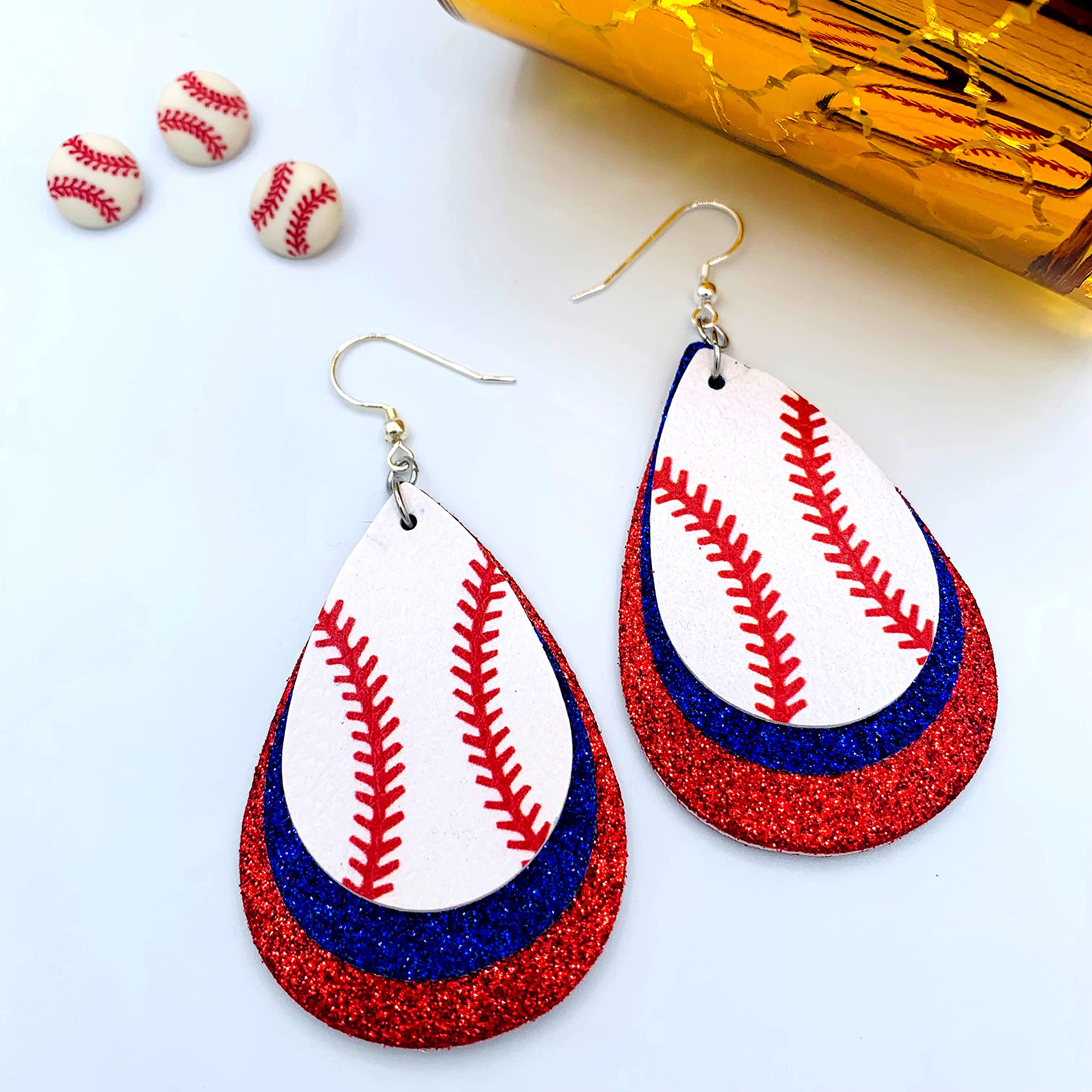 Baseball Stud Earrings for Women - Cute Baseball Jewelry Gift for Mom - Sports Mom Accessories - Baseball Lover Gifts - Perfect for Game Day, Mother's Day & Baseball Fan Gifts