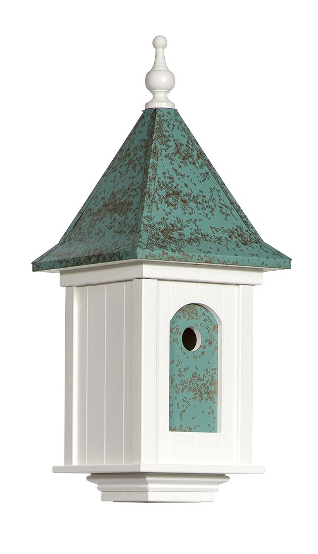 Large Victorian Birdhouse - Durable PVC Bird House with Top & Weathervane Options - Perfect for Garden Decoration and Bird Watching