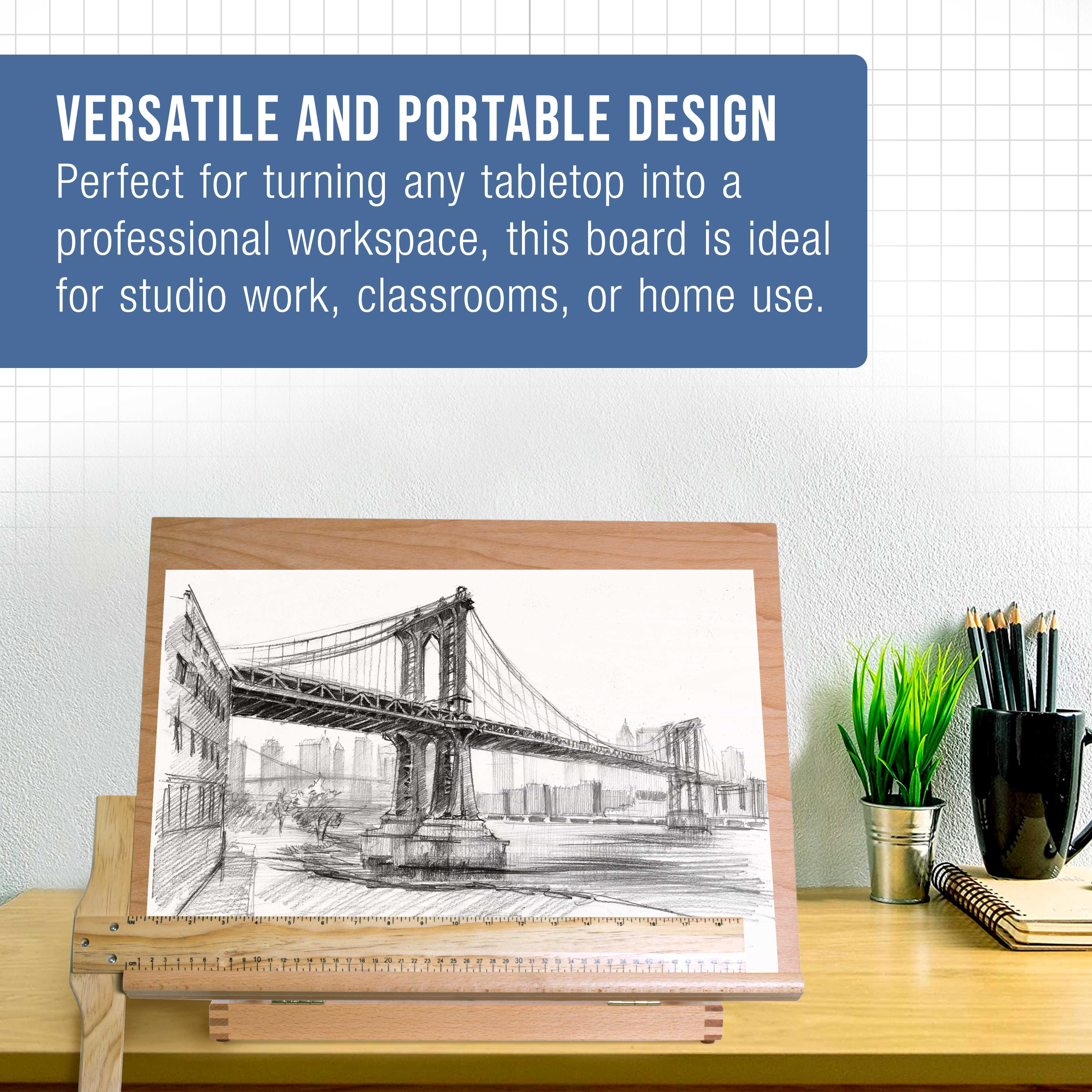 Adjustable Beechwood Drawing Board 20.5