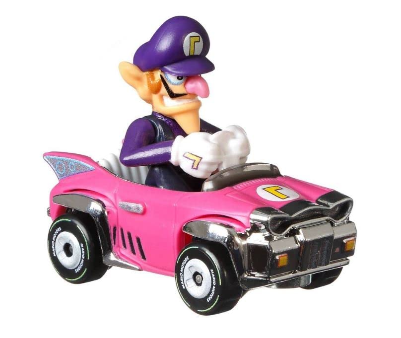 Hot Wheels Mario Kart 8 Character Vehicle Race Car Set - Collector's Edition with Glider - Perfect for Gaming Fans, Collectors & Birthday Gifts