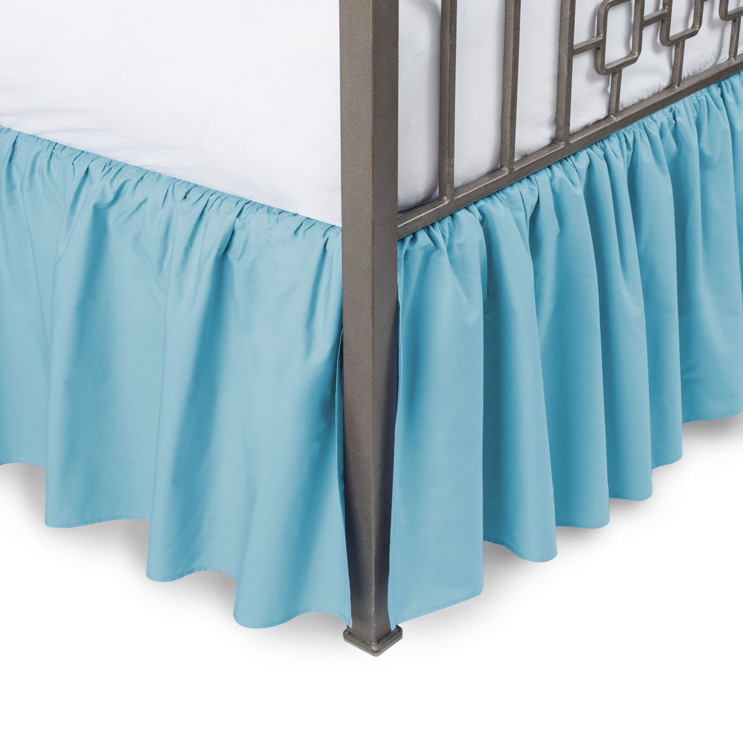 600 Thread Count 100% Pure Cotton Queen Size Bed Skirt with Ruffle Trim - 15