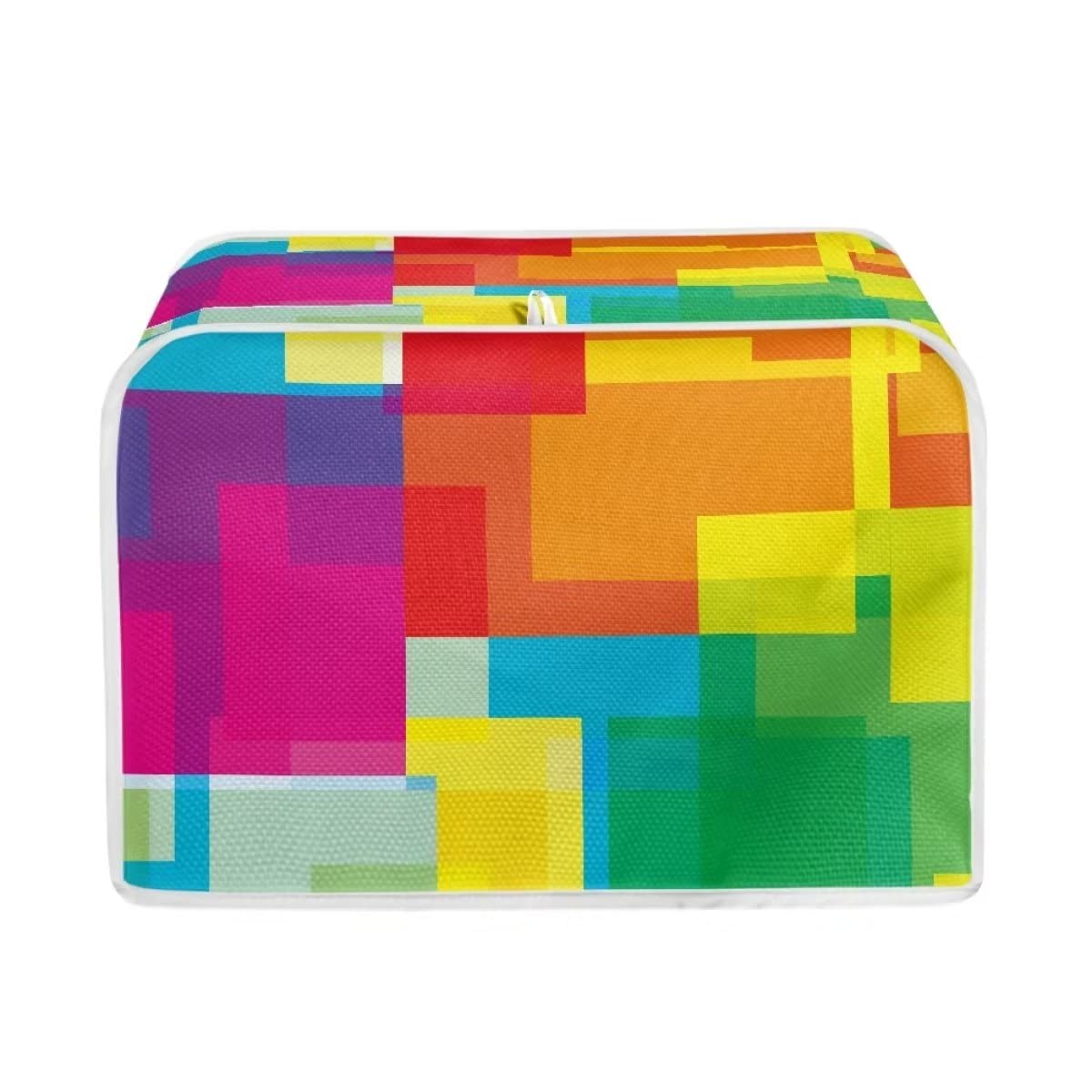 Doojoayie Waterproof Dust Cover for Toaster Oven, Microwave, Bread Machine - Color Block Design, Washable & Durable Appliance Protector for Kitchen Countertop Organization & Small Appliance Protection