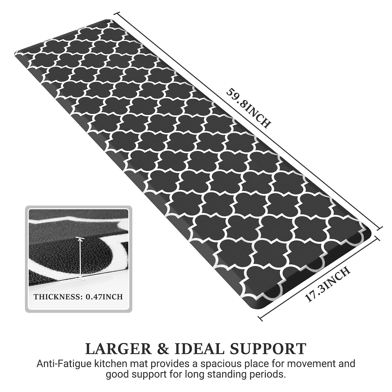 WISELIFE Anti-Fatigue Kitchen Mat - 17.3